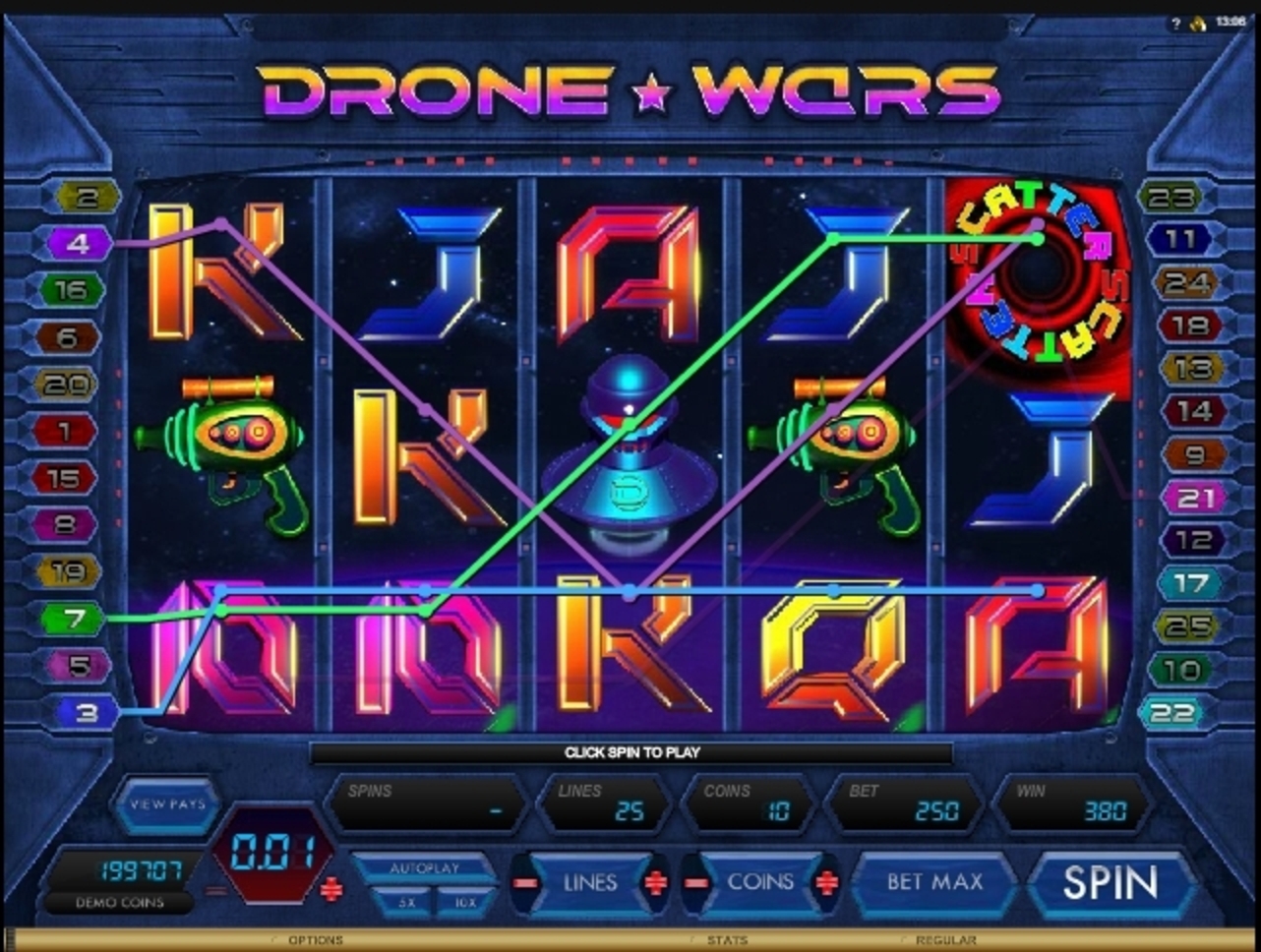 Win Money in Drone Wars Free Slot Game by Microgaming