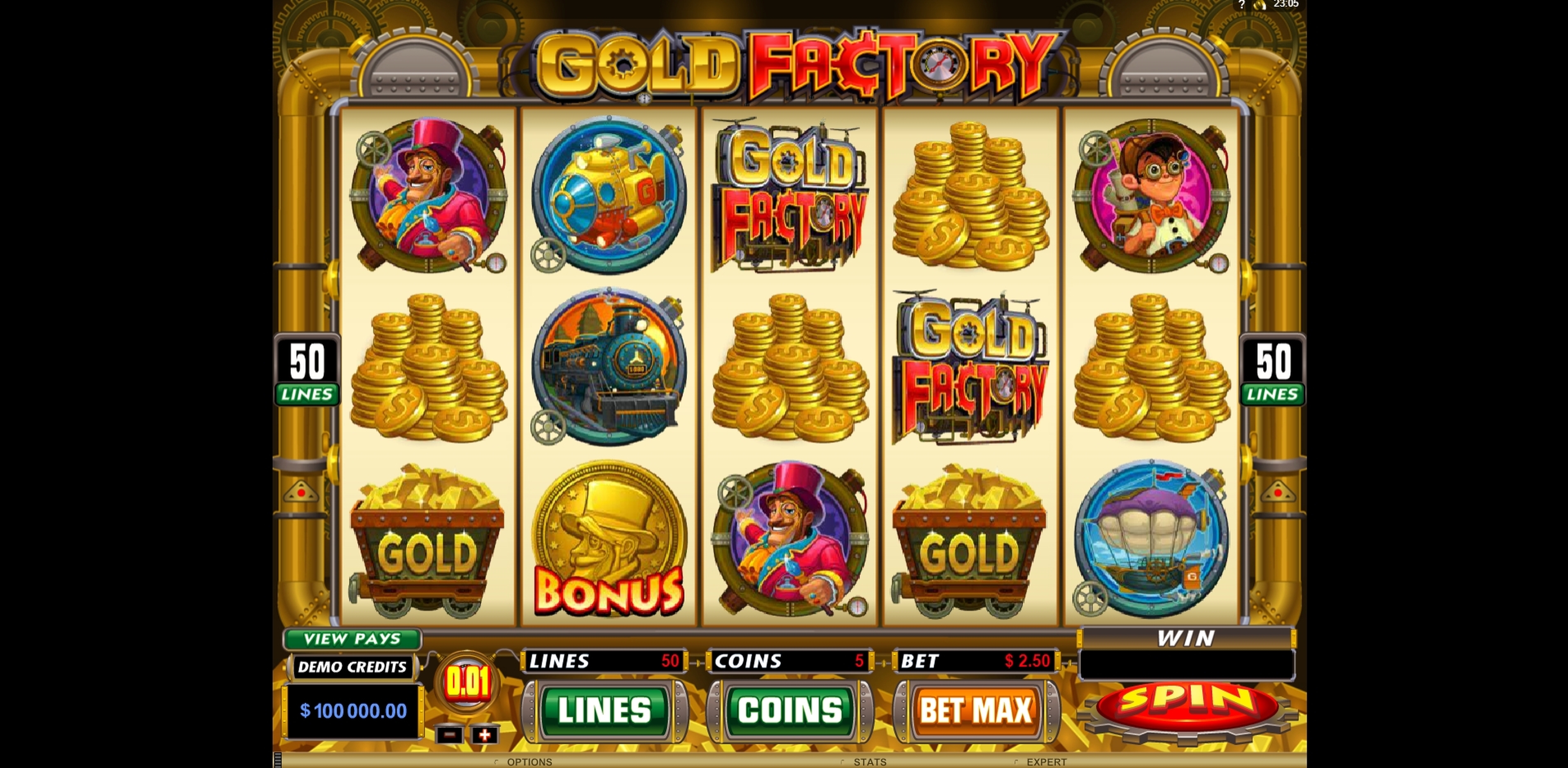Reels in Gold Factory Slot Game by Microgaming