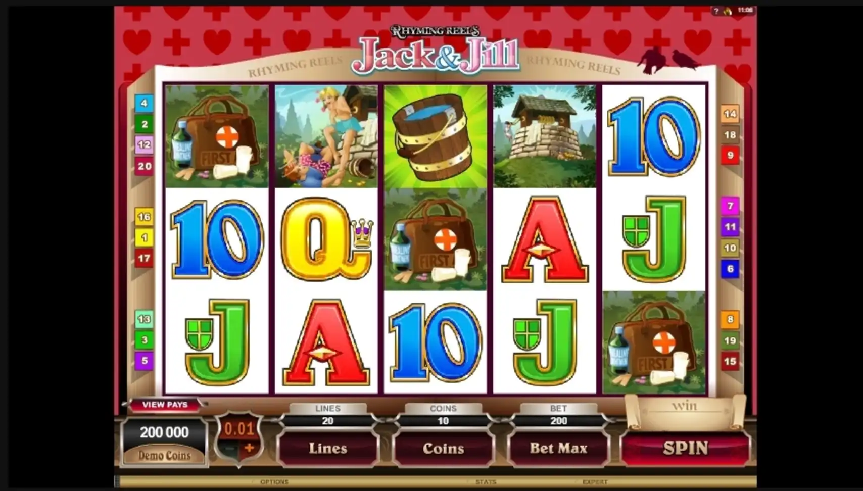 Reels in Jack & Jill Slot Game by Microgaming