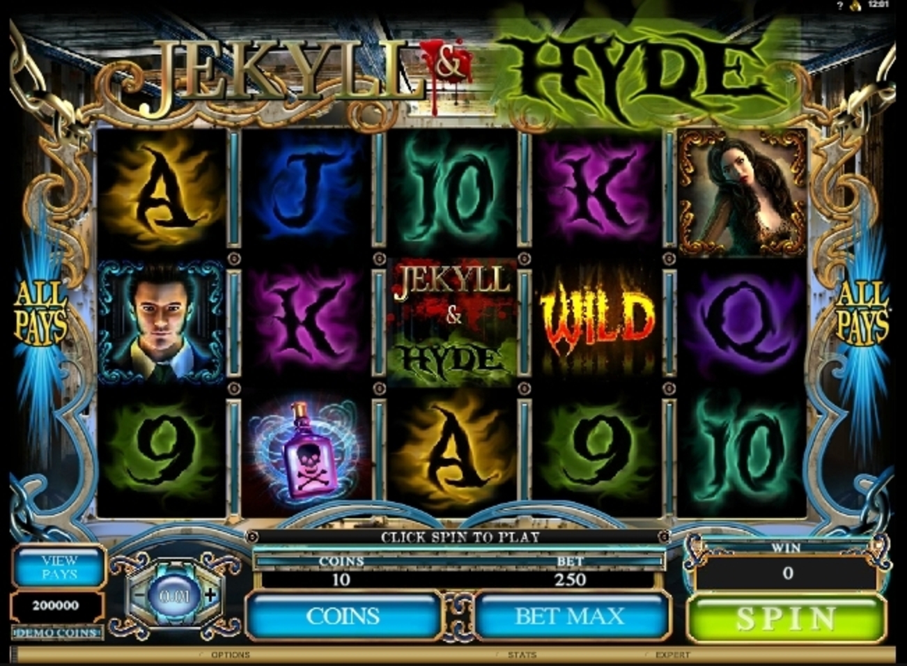 Reels in Jekyll And Hyde Slot Game by Microgaming