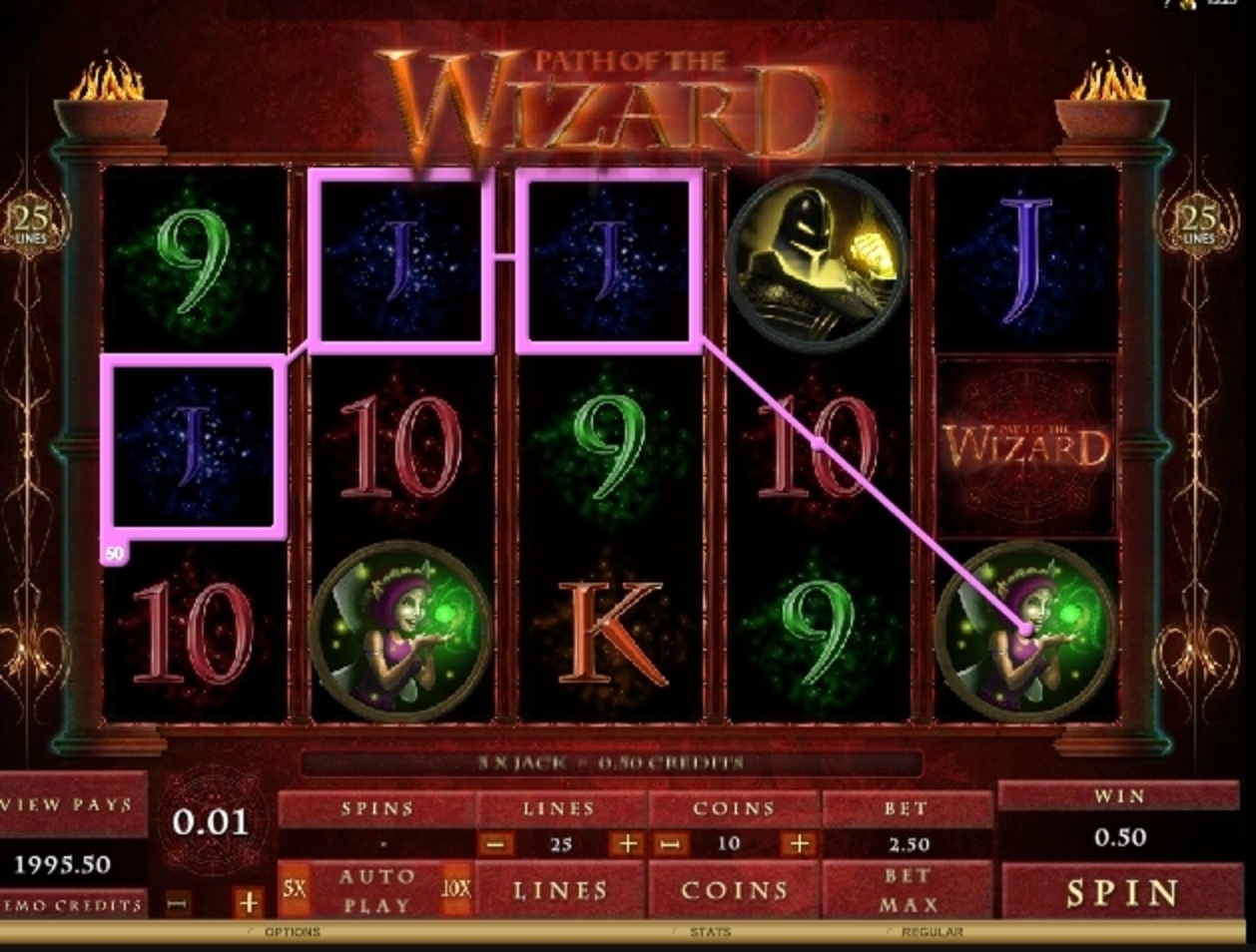 Win Money in Path of the Wizard Free Slot Game by Microgaming