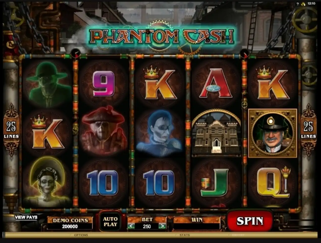 Reels in Phantom Cash Slot Game by Microgaming