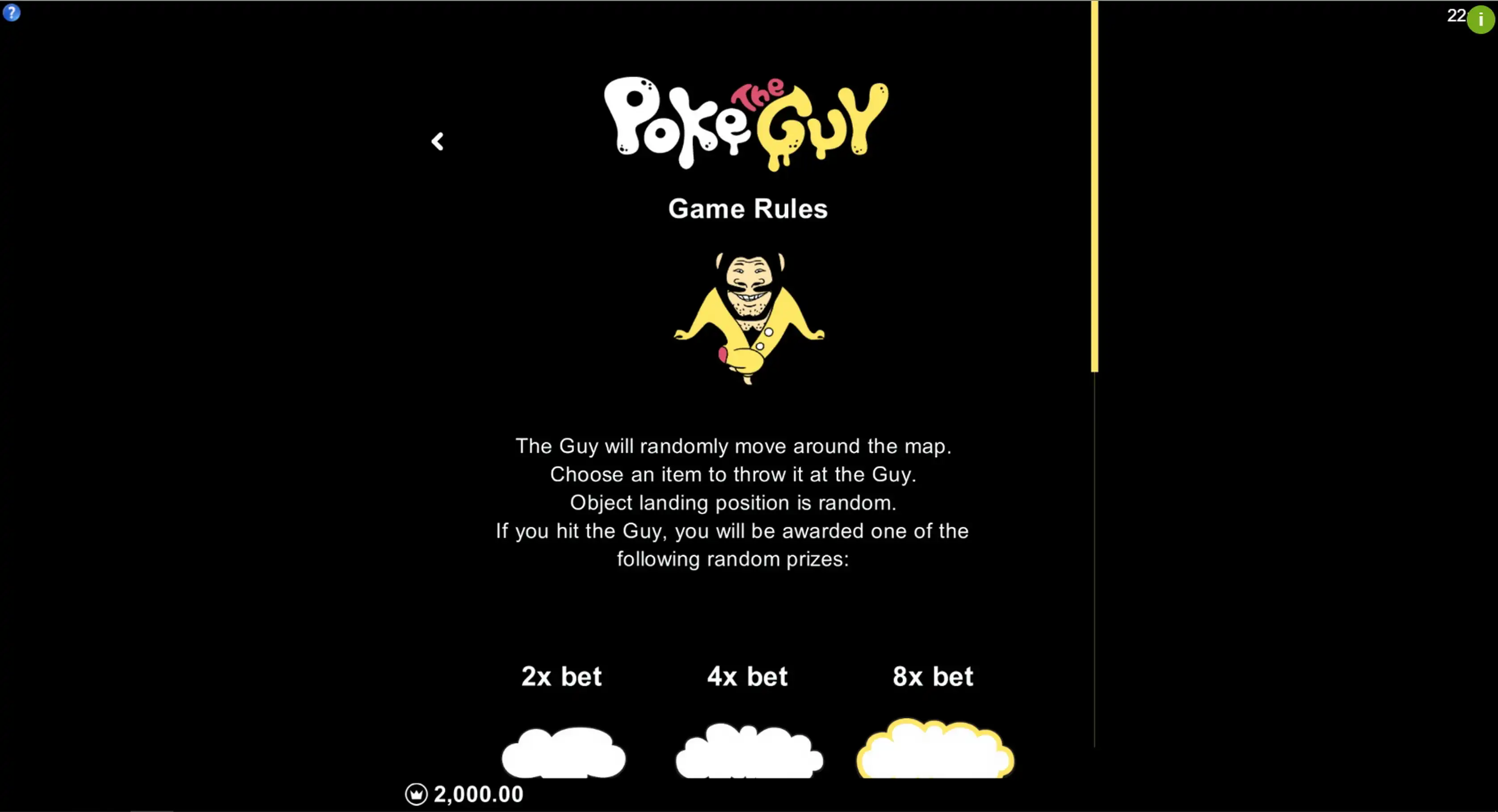 Info of Poke The Guy Slot Game by Microgaming