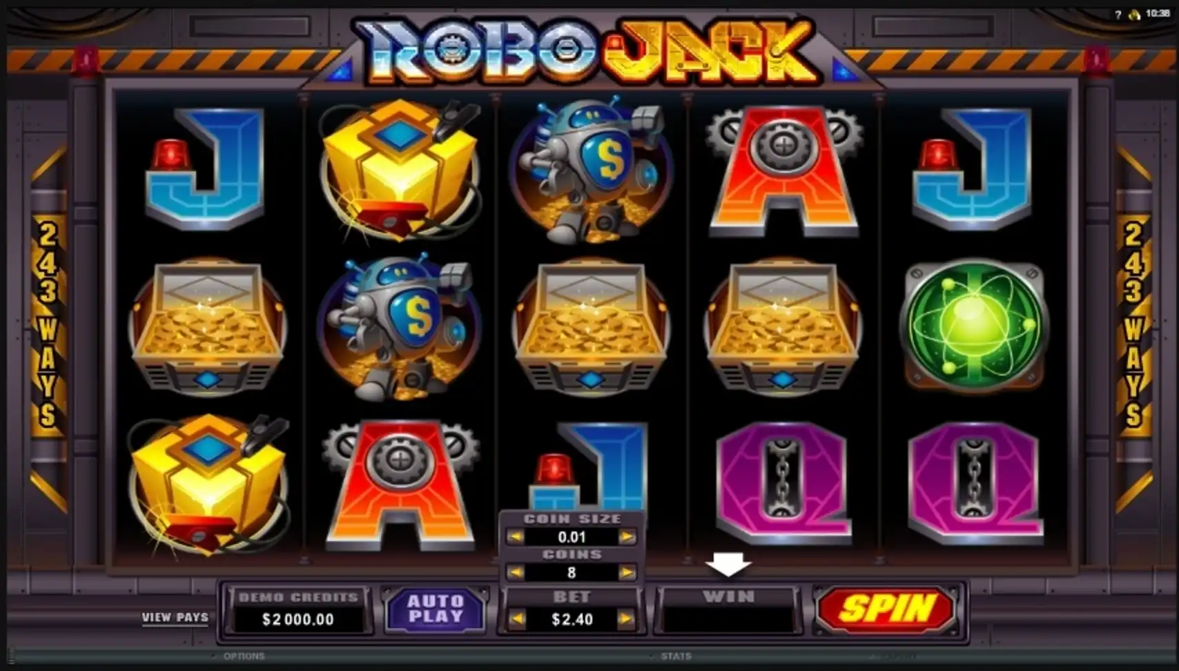 Reels in Robo Jack Slot Game by Microgaming