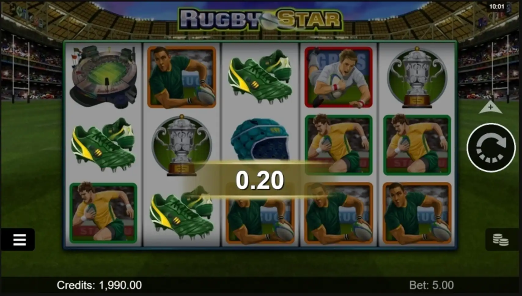 Win Money in Rugby Star Free Slot Game by Microgaming