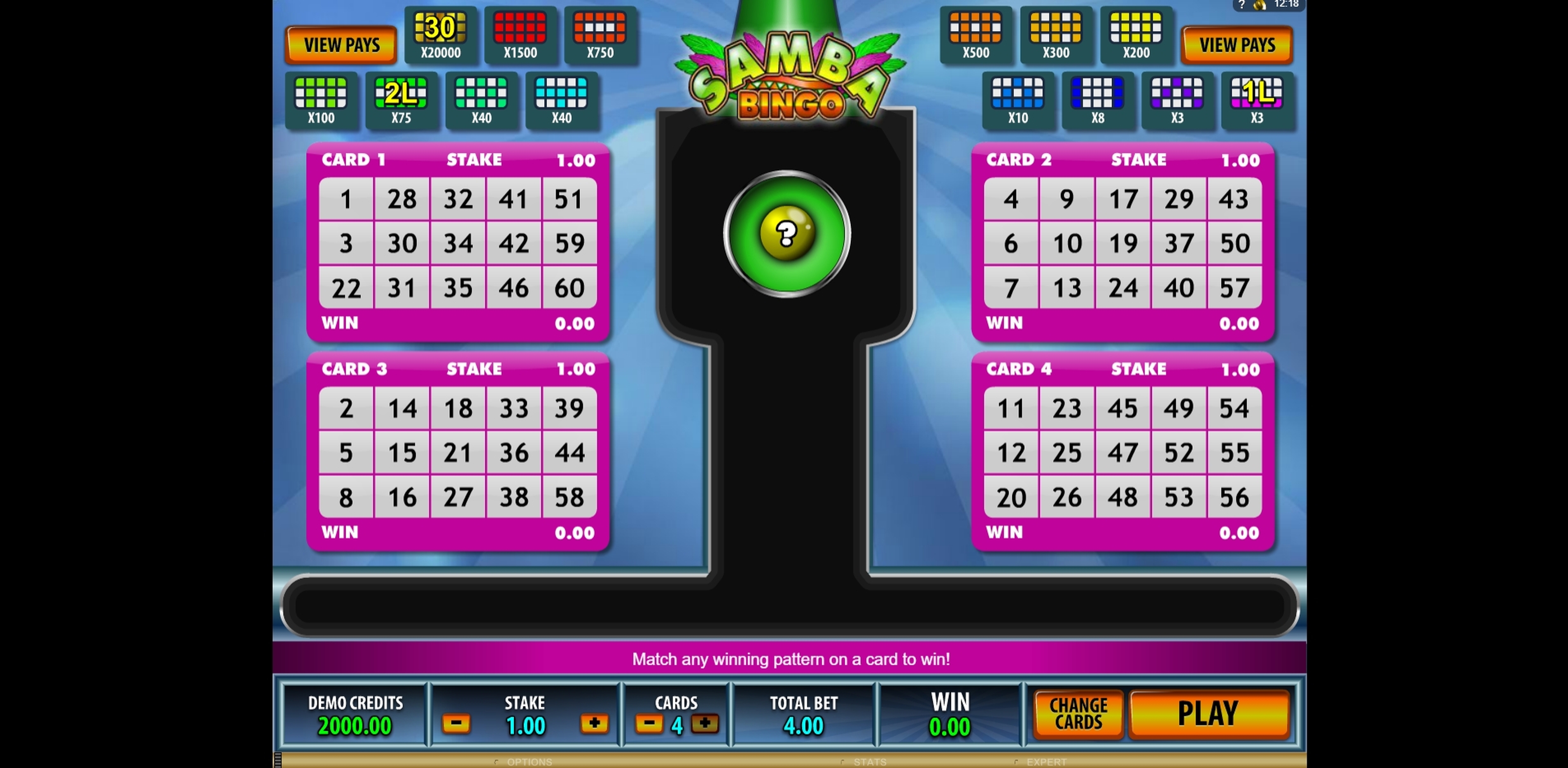 Reels in Samba Bingo Slot Game by Microgaming