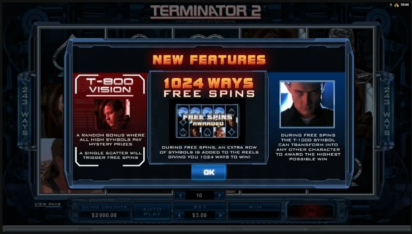 Play Terminator 2 Free Casino Slot Game by Microgaming