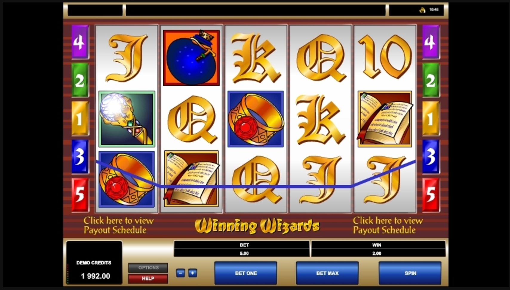 Win Money in Winning Wizards Free Slot Game by Microgaming