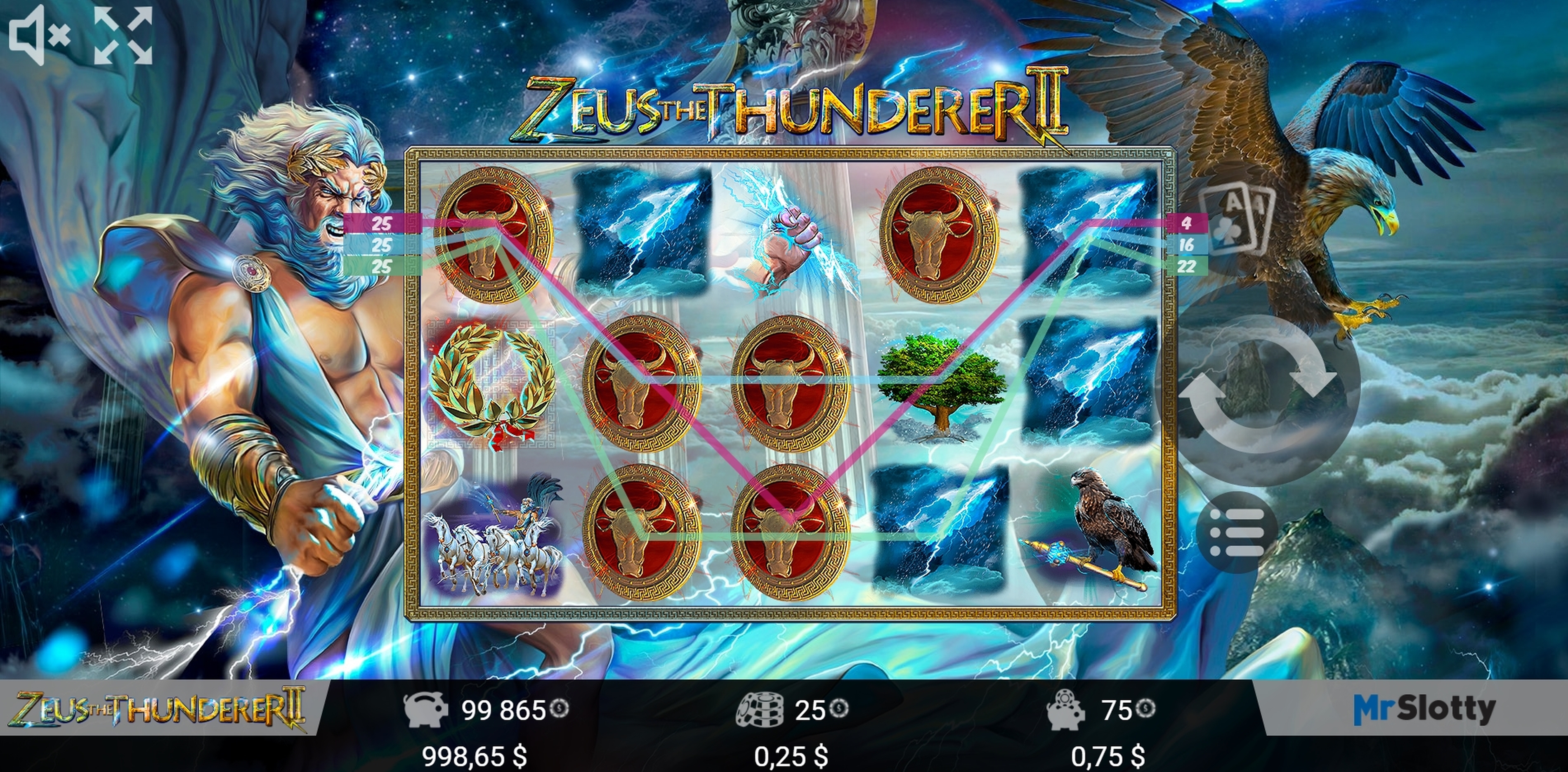 Win Money in Zeus the Thunderer II Free Slot Game by Mr Slotty