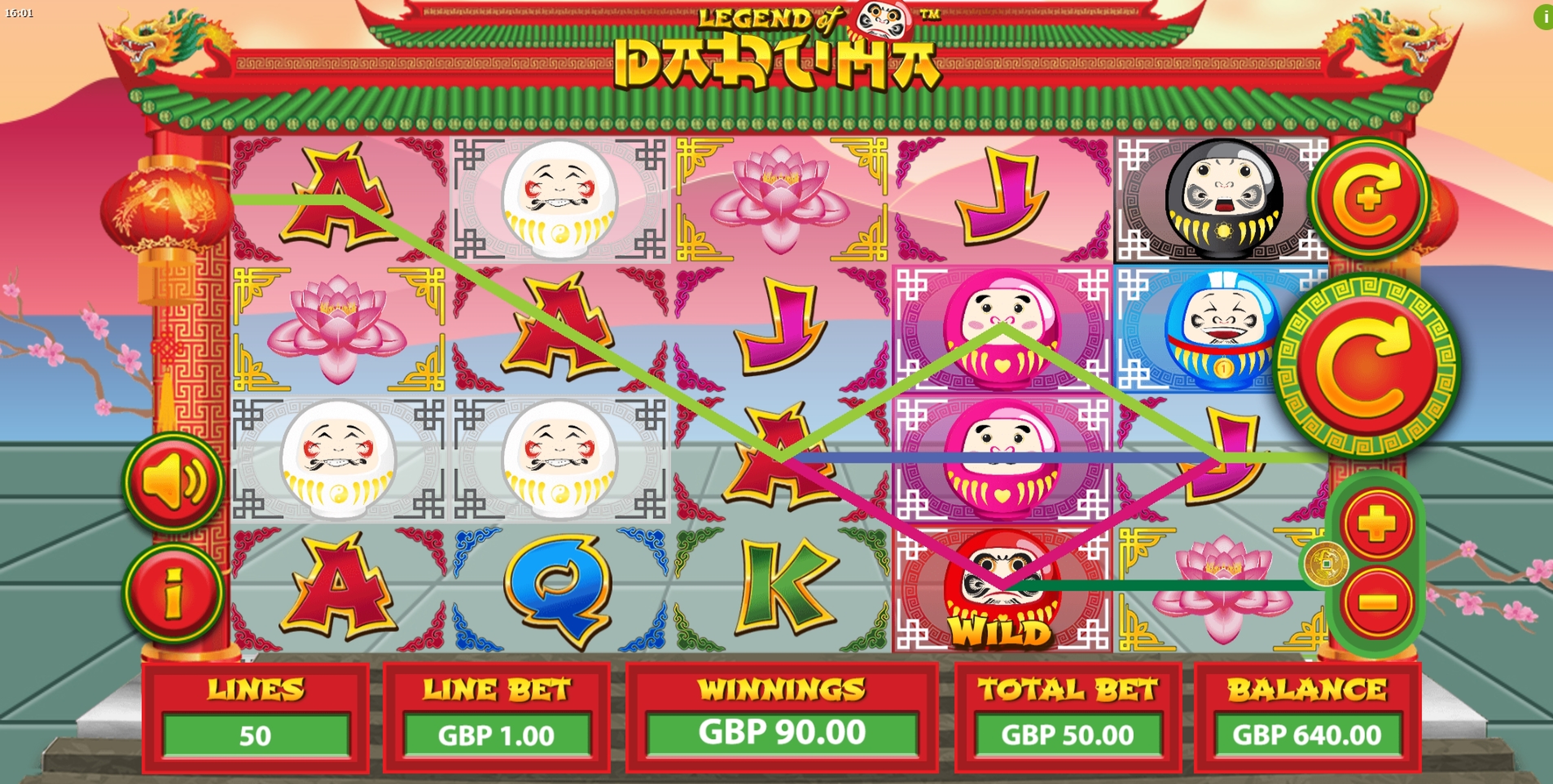 Win Money in Legend of Daruma Free Slot Game by Mutuel Play