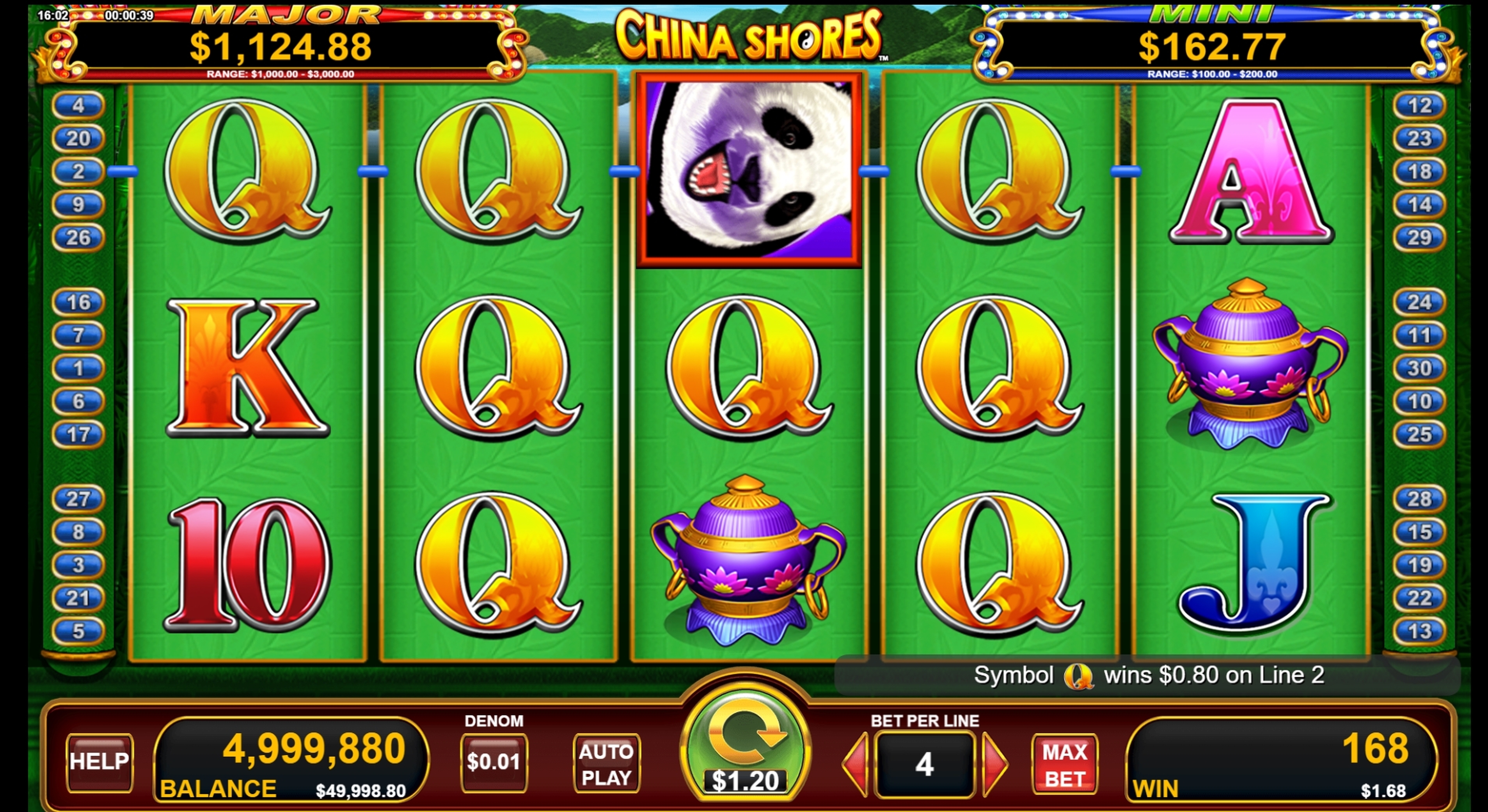 Win Money in China Shores Free Slot Game by Nektan