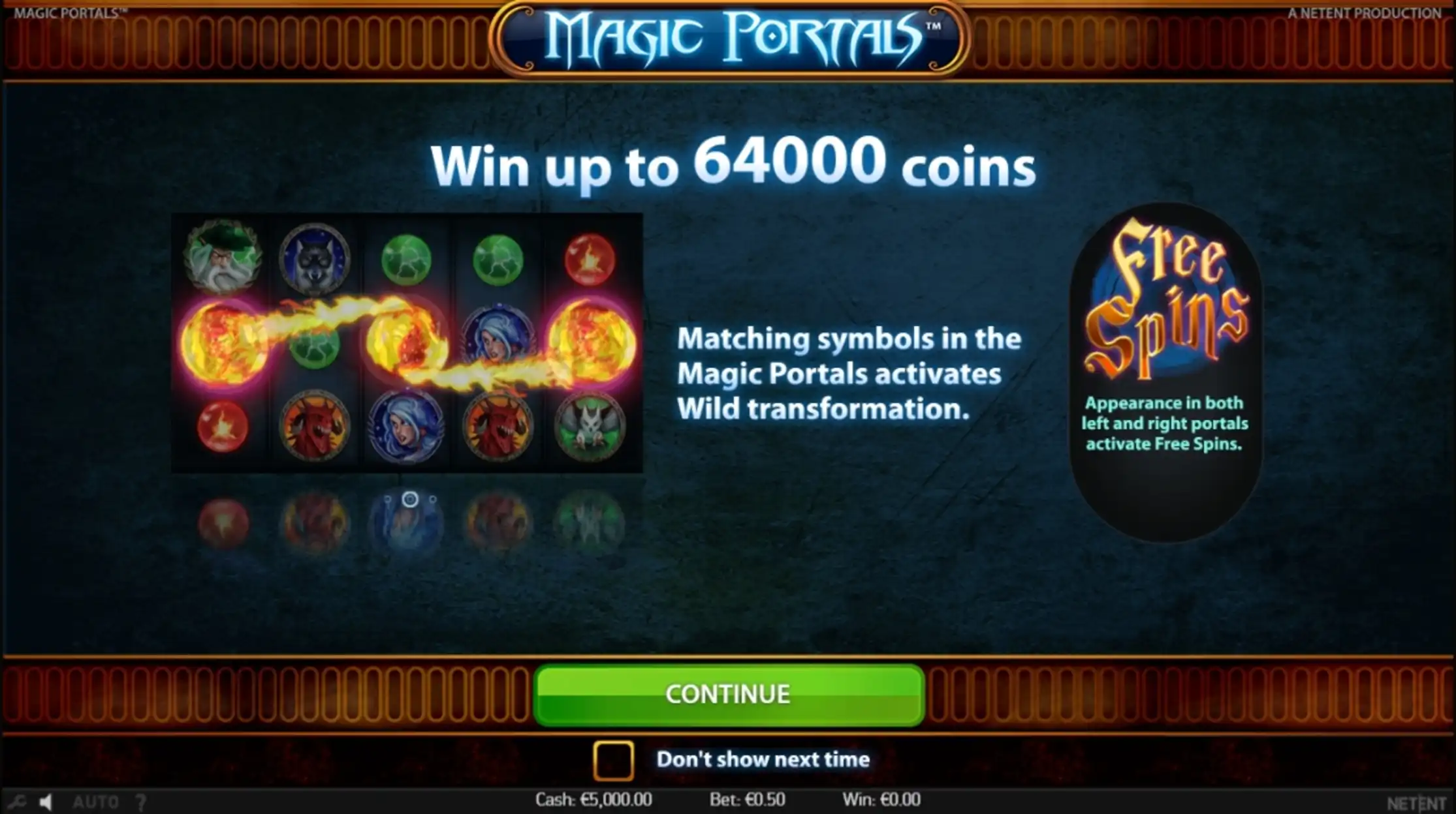 Play Magic Portals Free Casino Slot Game by NetEnt