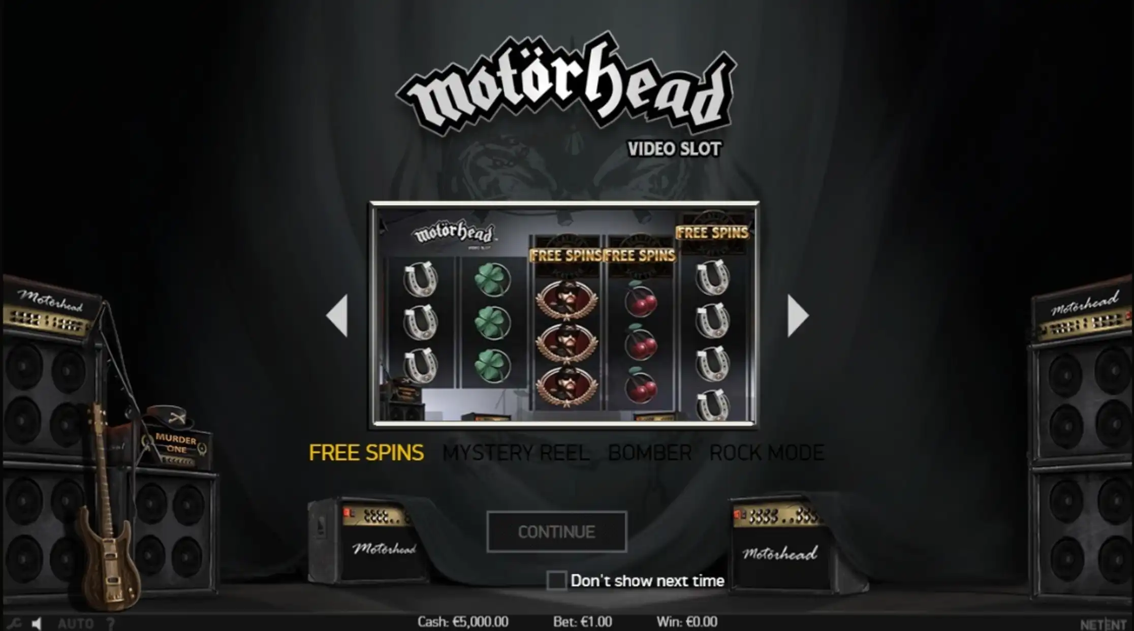 Play Motörhead Free Casino Slot Game by NetEnt