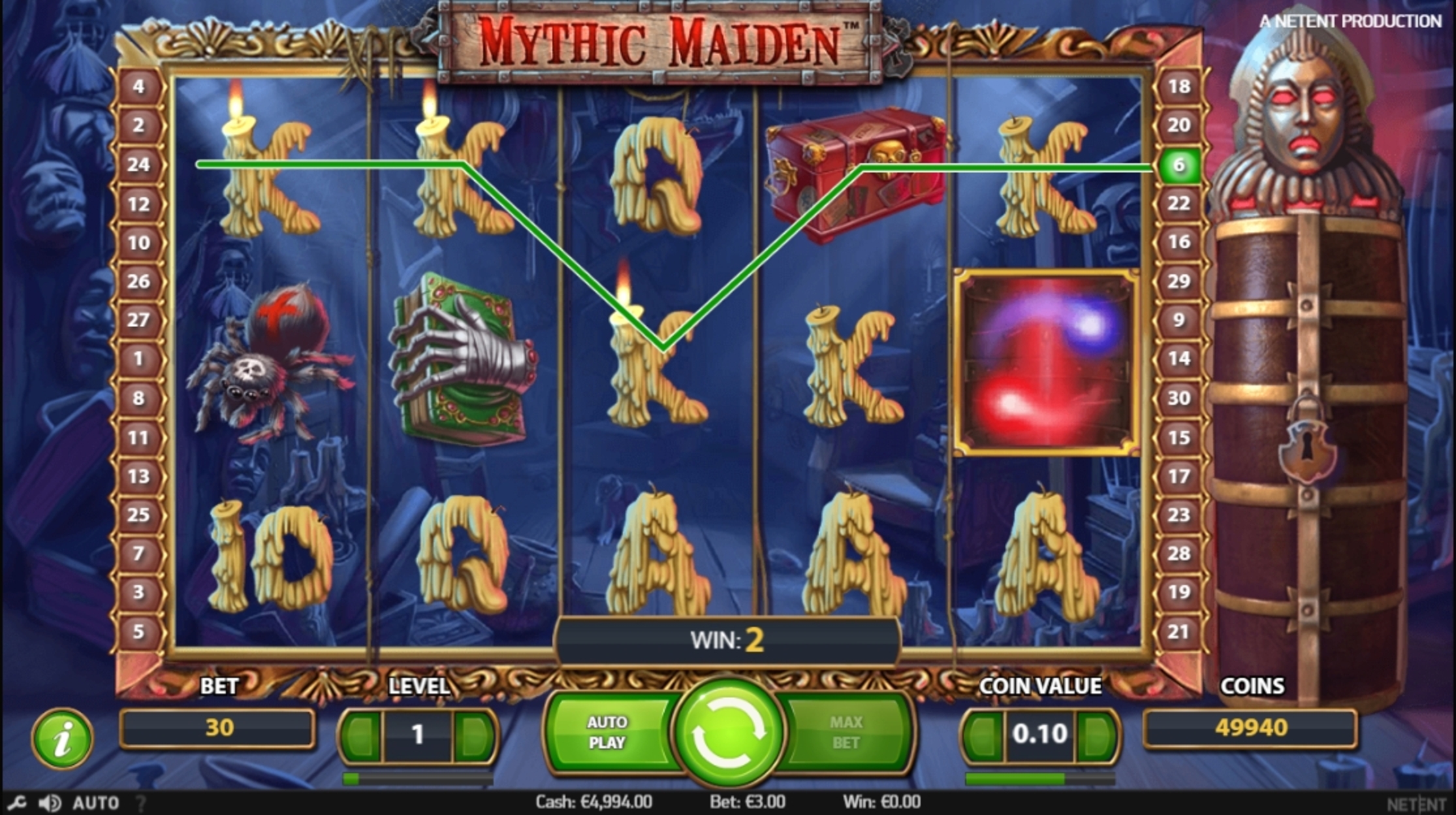 Win Money in Mythic Maiden Free Slot Game by NetEnt
