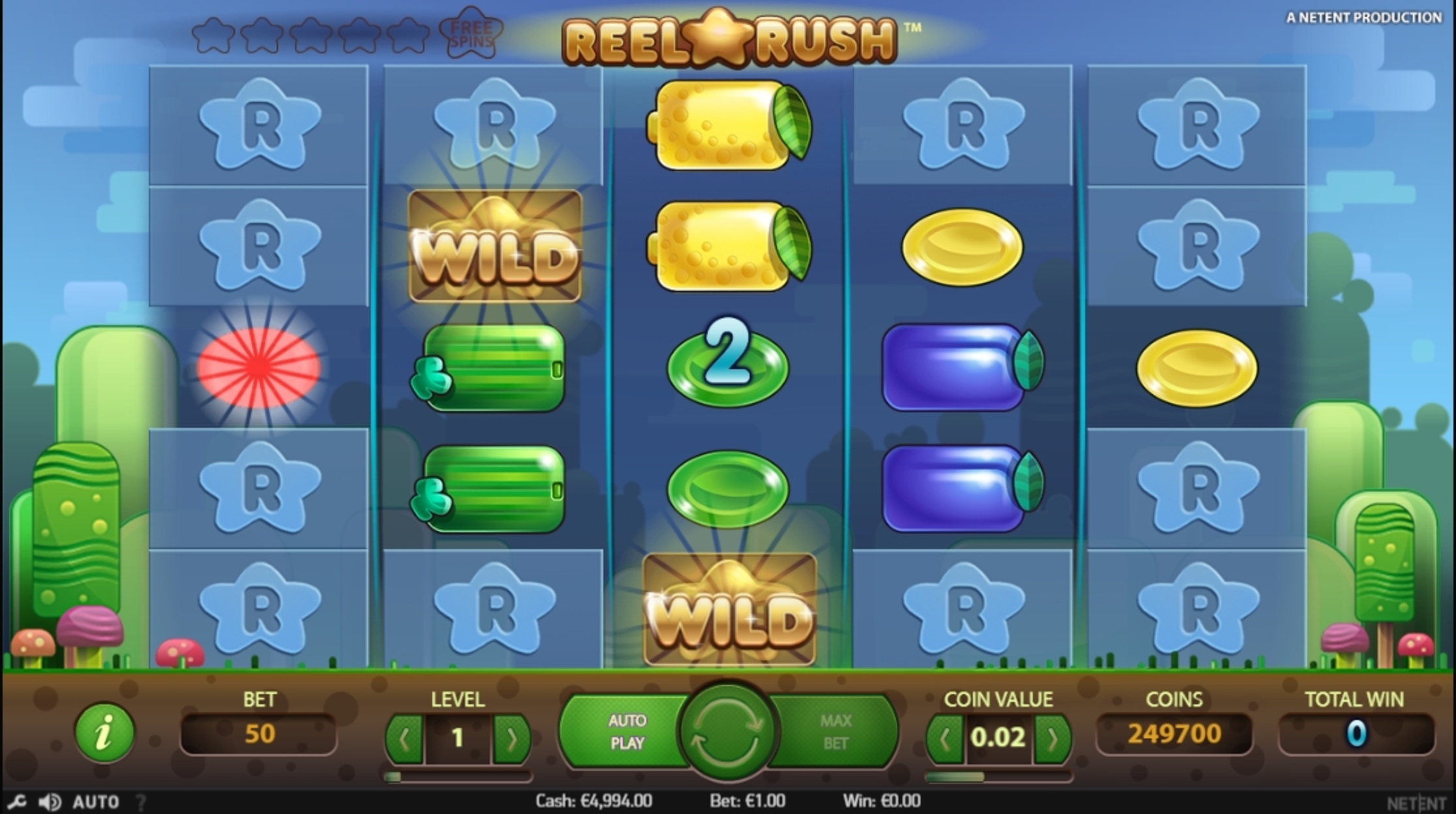 Win Money in Reel Rush Free Slot Game by NetEnt