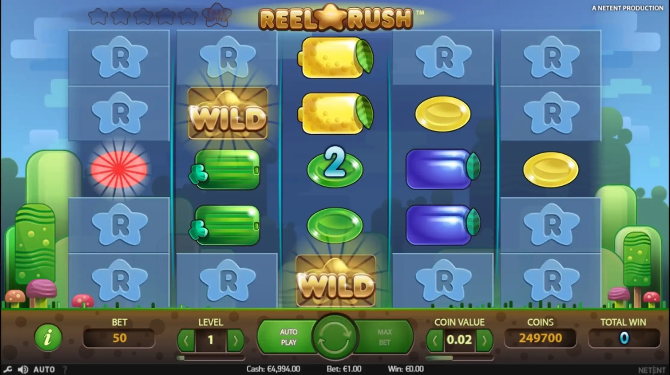 Win Money in Reel Rush Free Slot Game by NetEnt