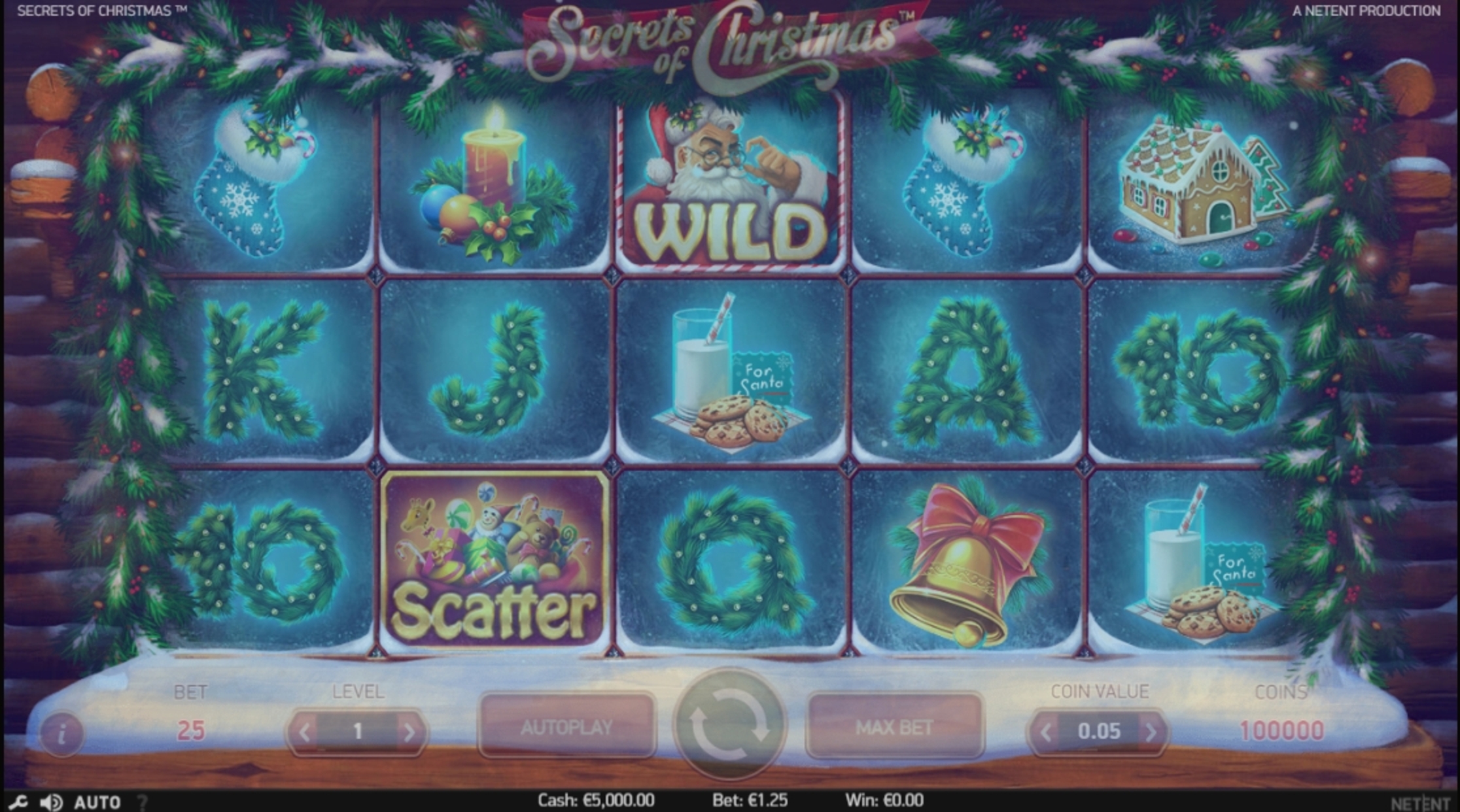 Reels in Secrets of Christmas Slot Game by NetEnt