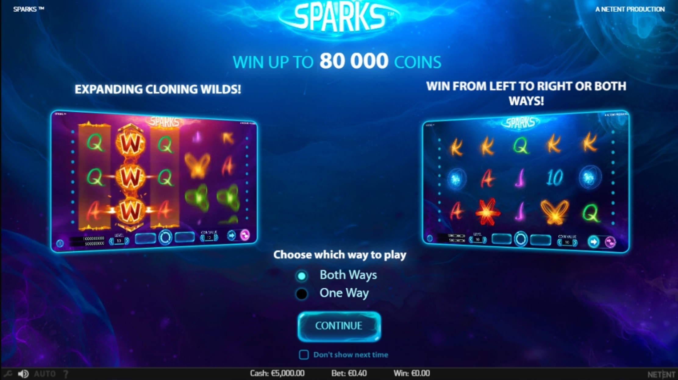 Play Sparks Free Casino Slot Game by NetEnt