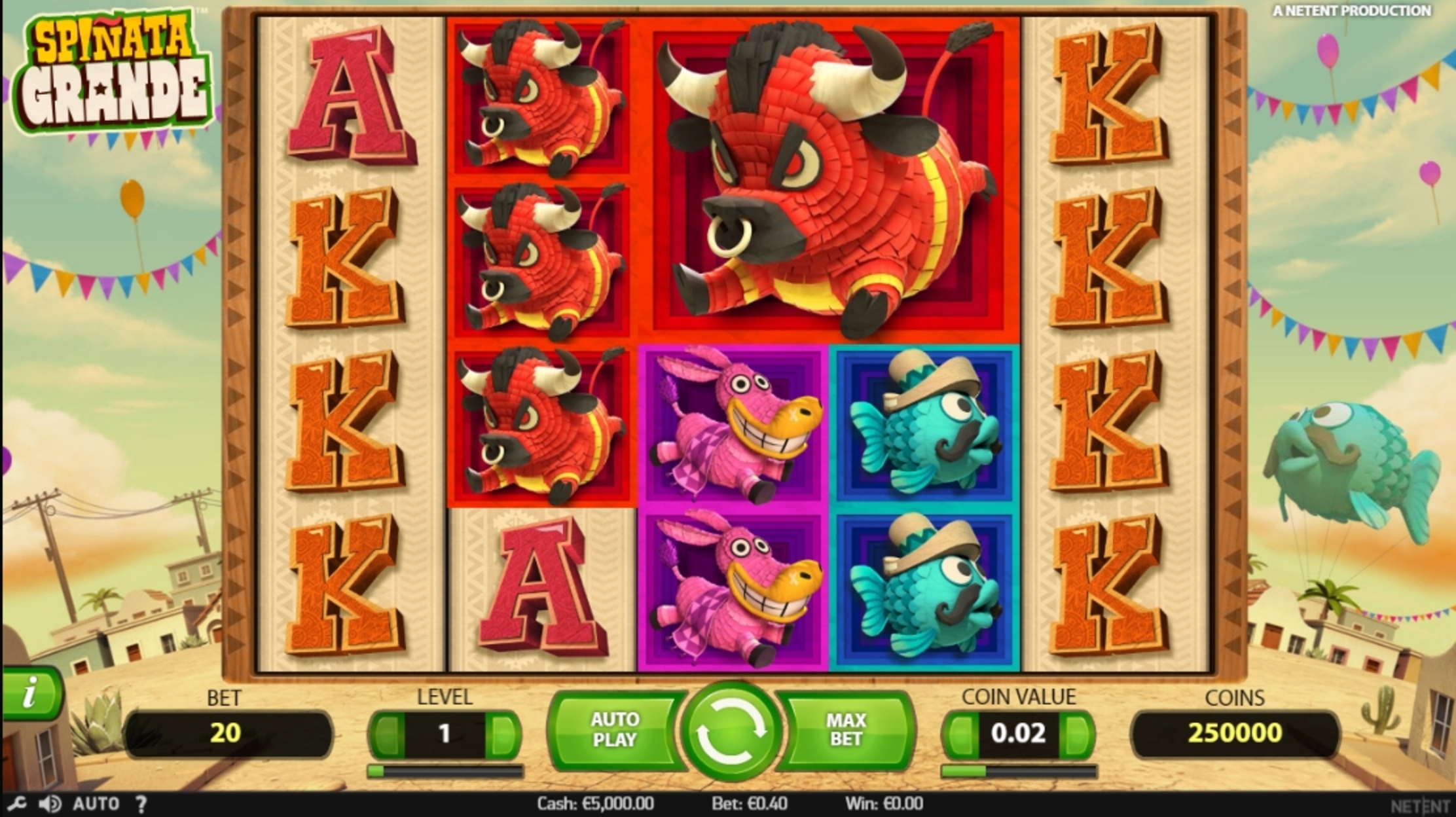 Reels in Spinata Grande Slot Game by NetEnt