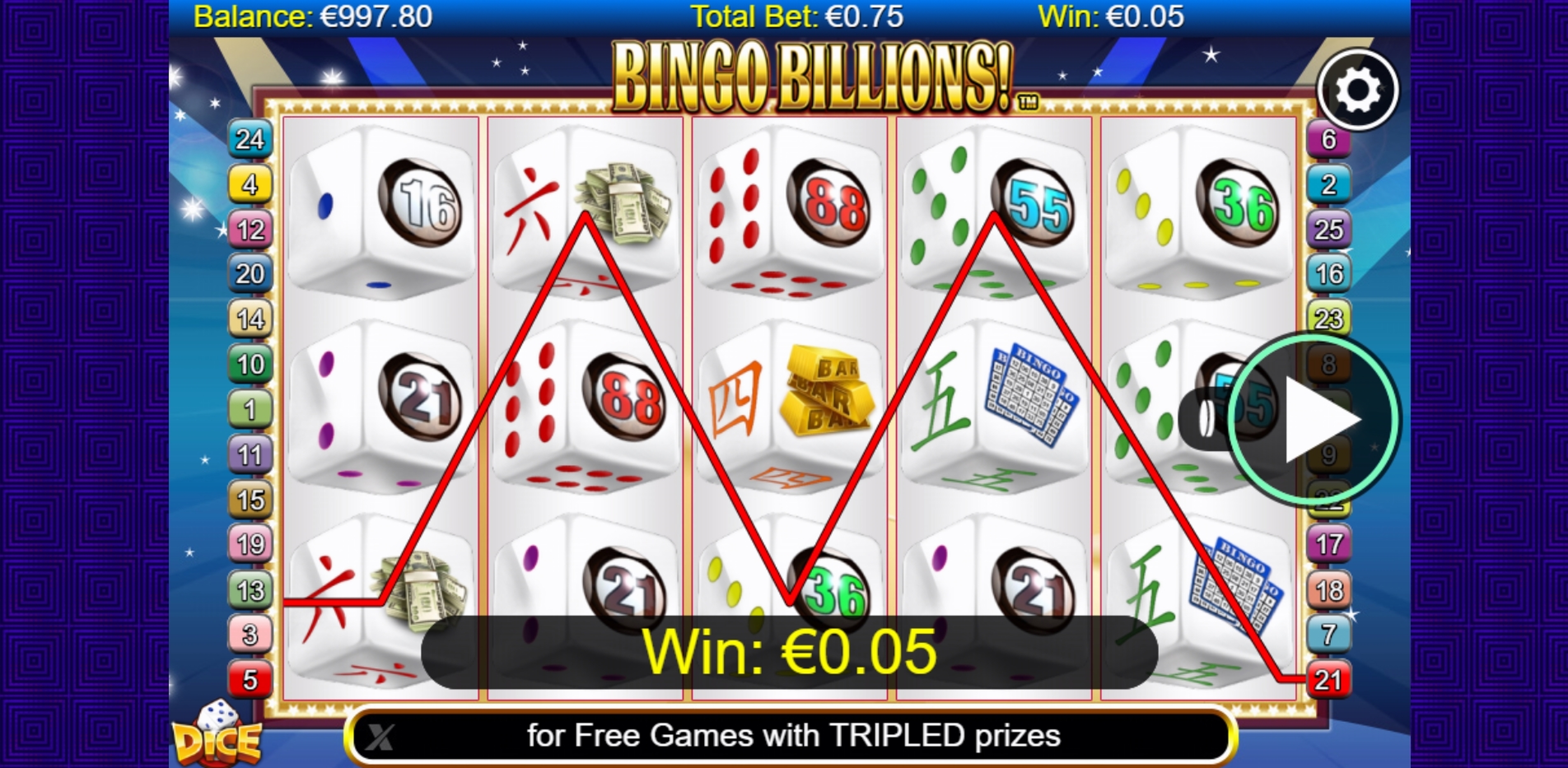 Win Money in Bingo Billions Dice Free Slot Game by NextGen Gaming