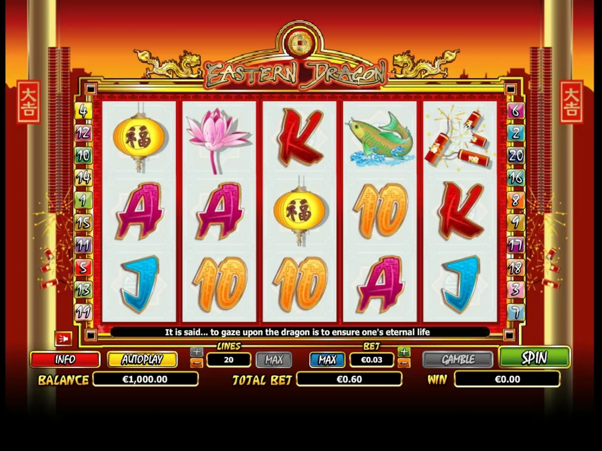 Reels in Eastern Dragon Slot Game by NextGen Gaming