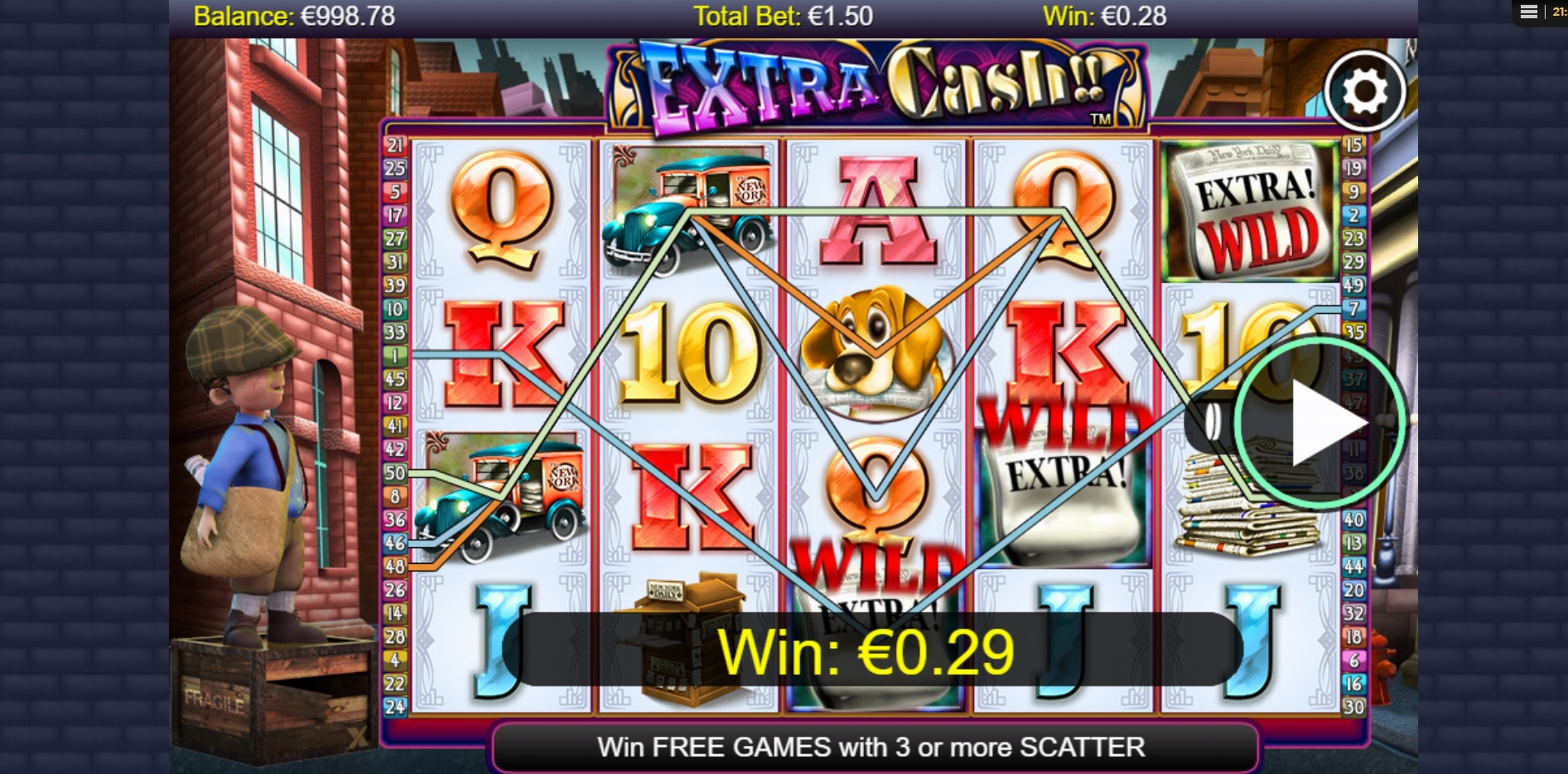 Win Money in Extra Cash!! Free Slot Game by NextGen Gaming