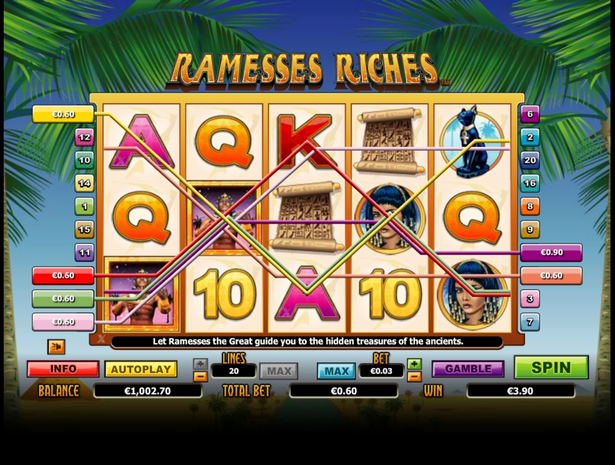 Win Money in Ramesses Riches Free Slot Game by NextGen Gaming