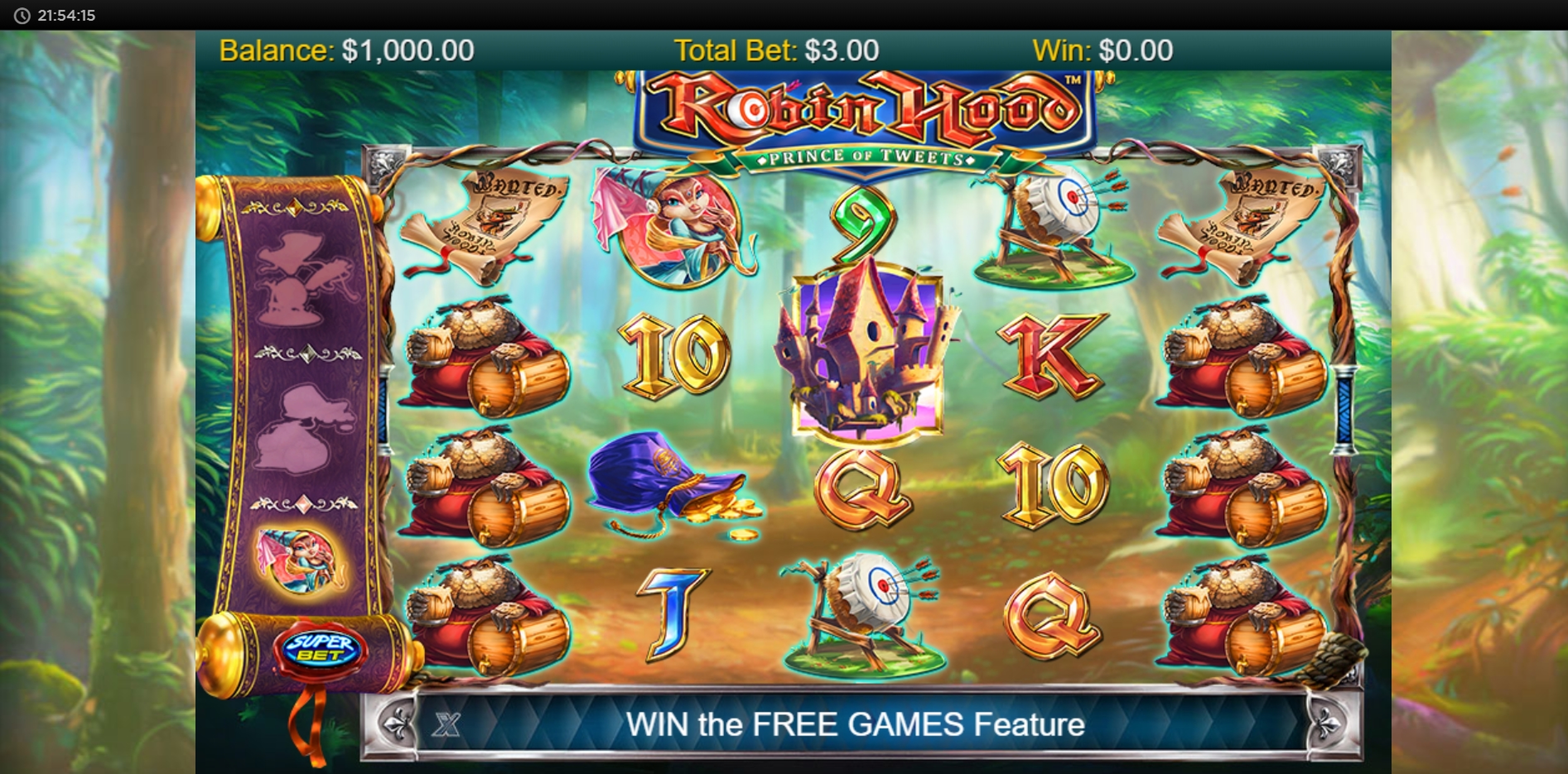Reels in Robin Hood - The Prince of Tweets Slot Game by NextGen Gaming
