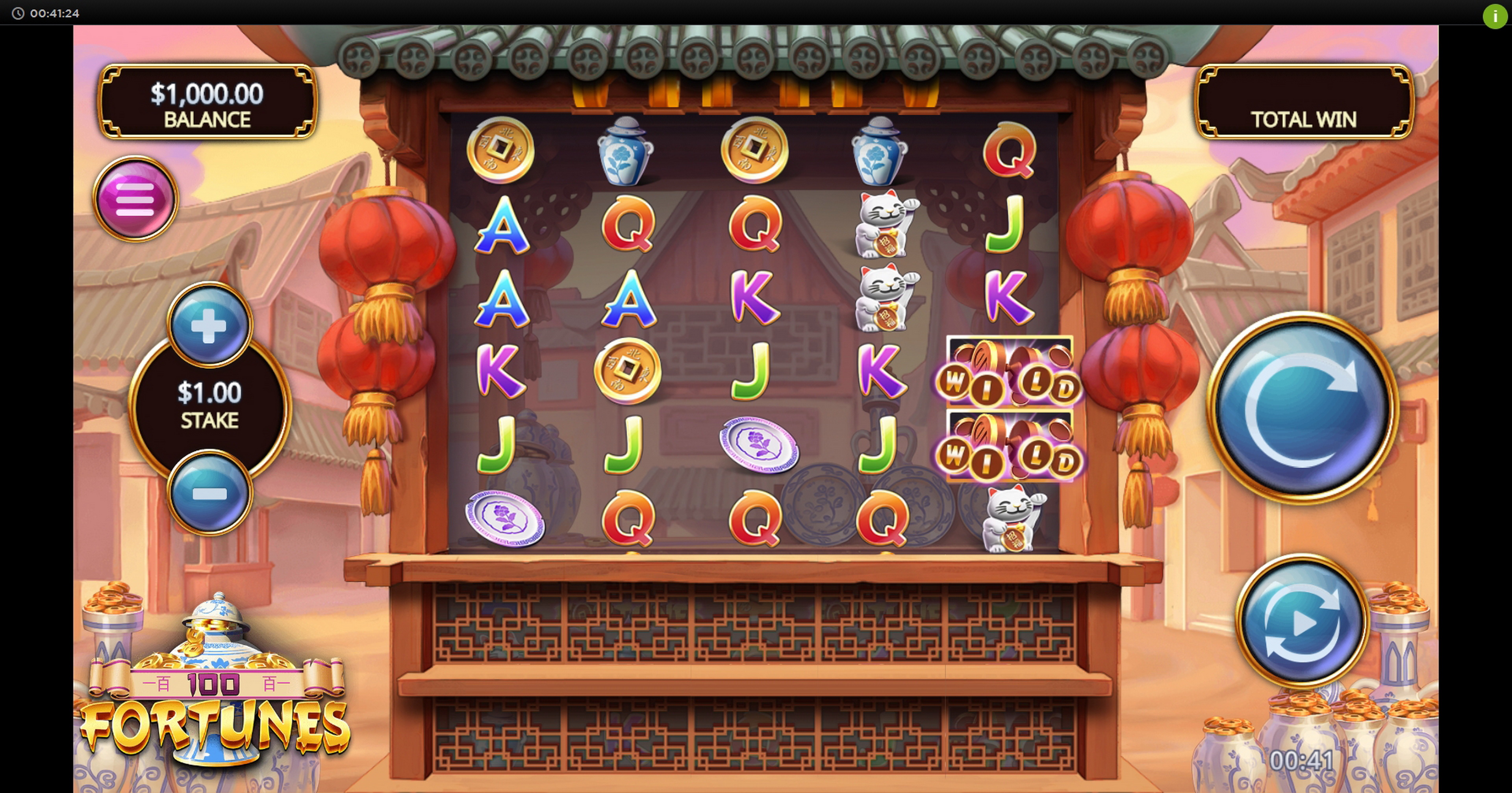 Reels in 100 Fortunes Slot Game by Northern Lights Gaming