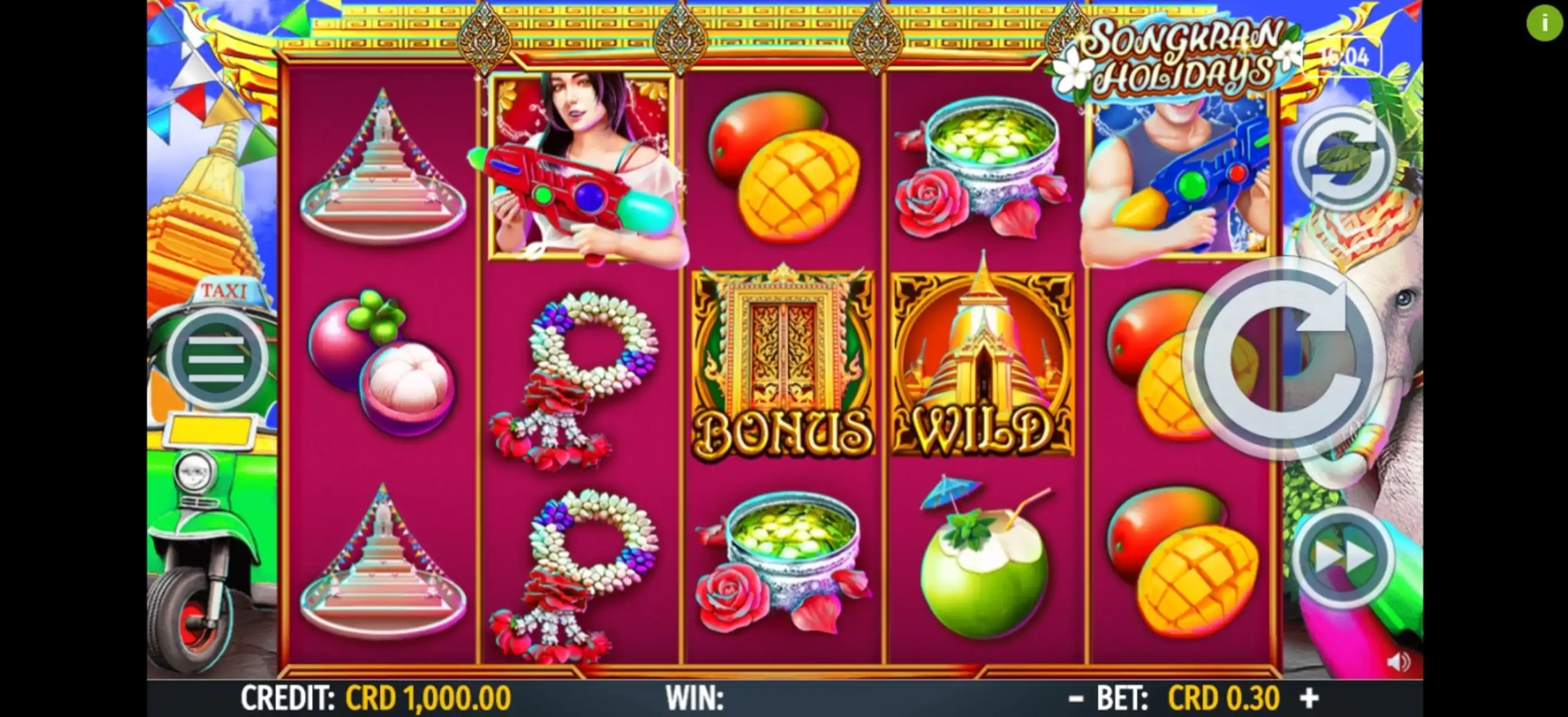 Reels in Songkran Holidays Slot Game by Octavian Gaming