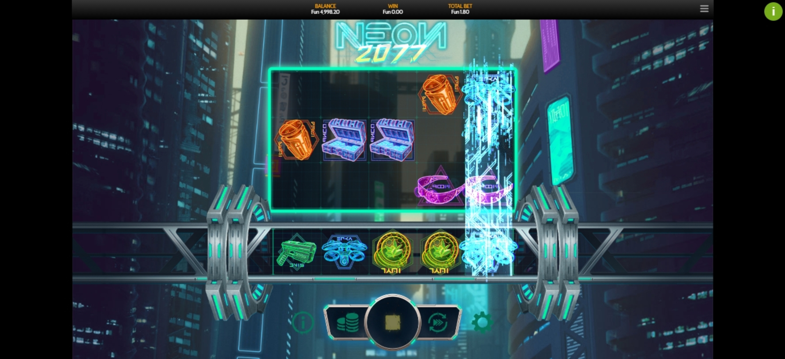 Win Money in Neon2077 Free Slot Game by OneTouch Games