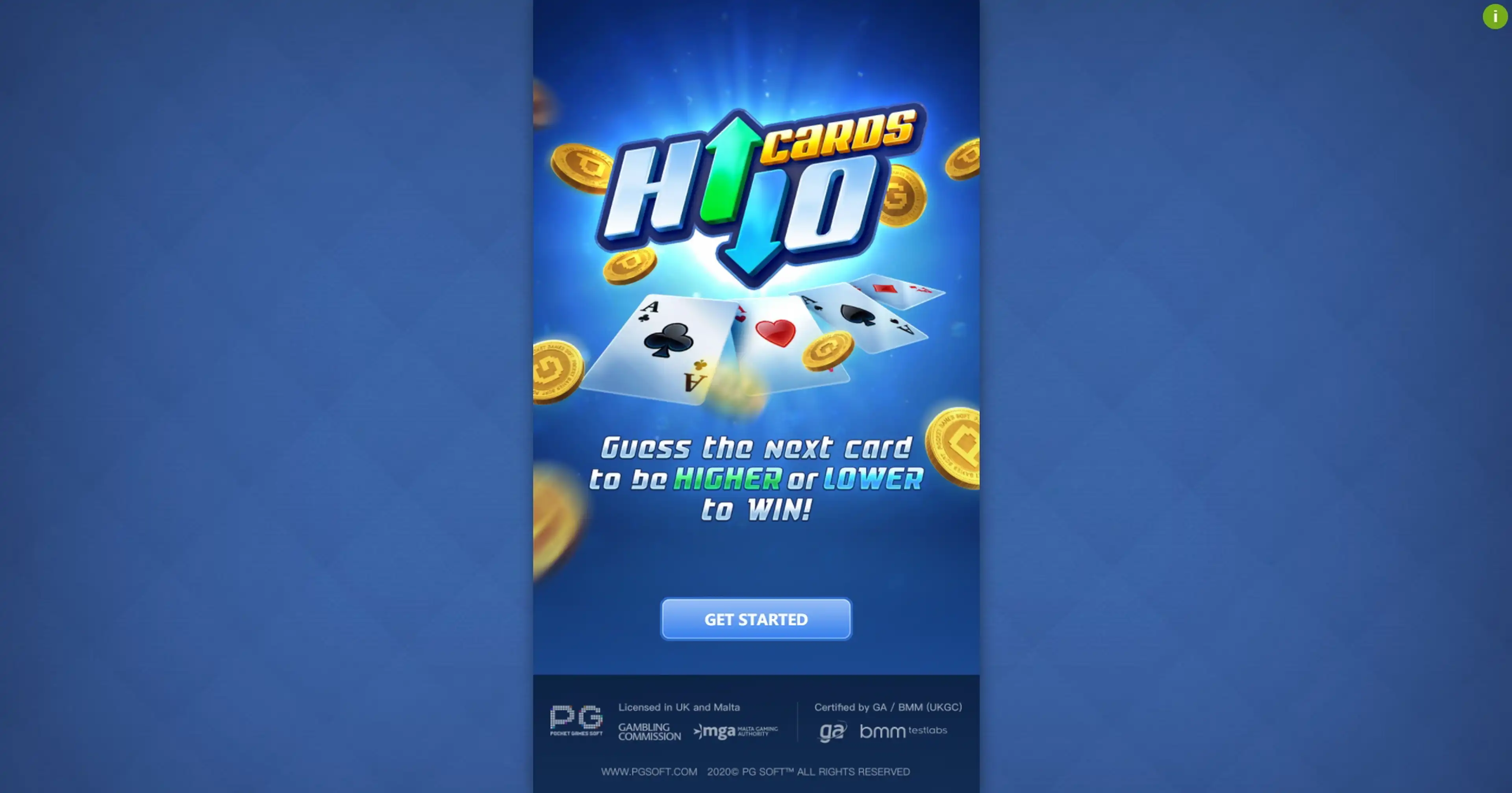 Play Cards Hi Lo Free Casino Slot Game by PG Soft