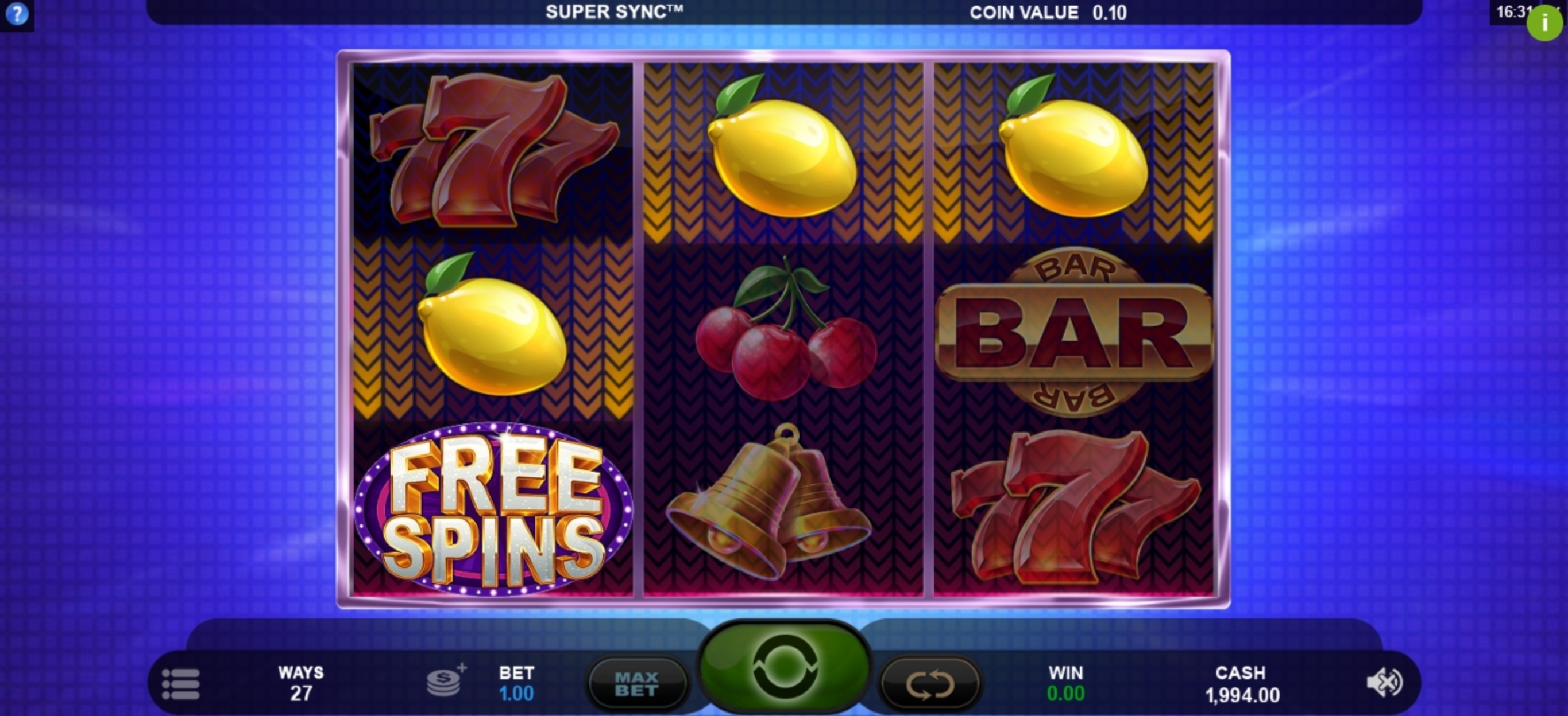 Win Money in Super Sync Free Slot Game by Plank Gaming