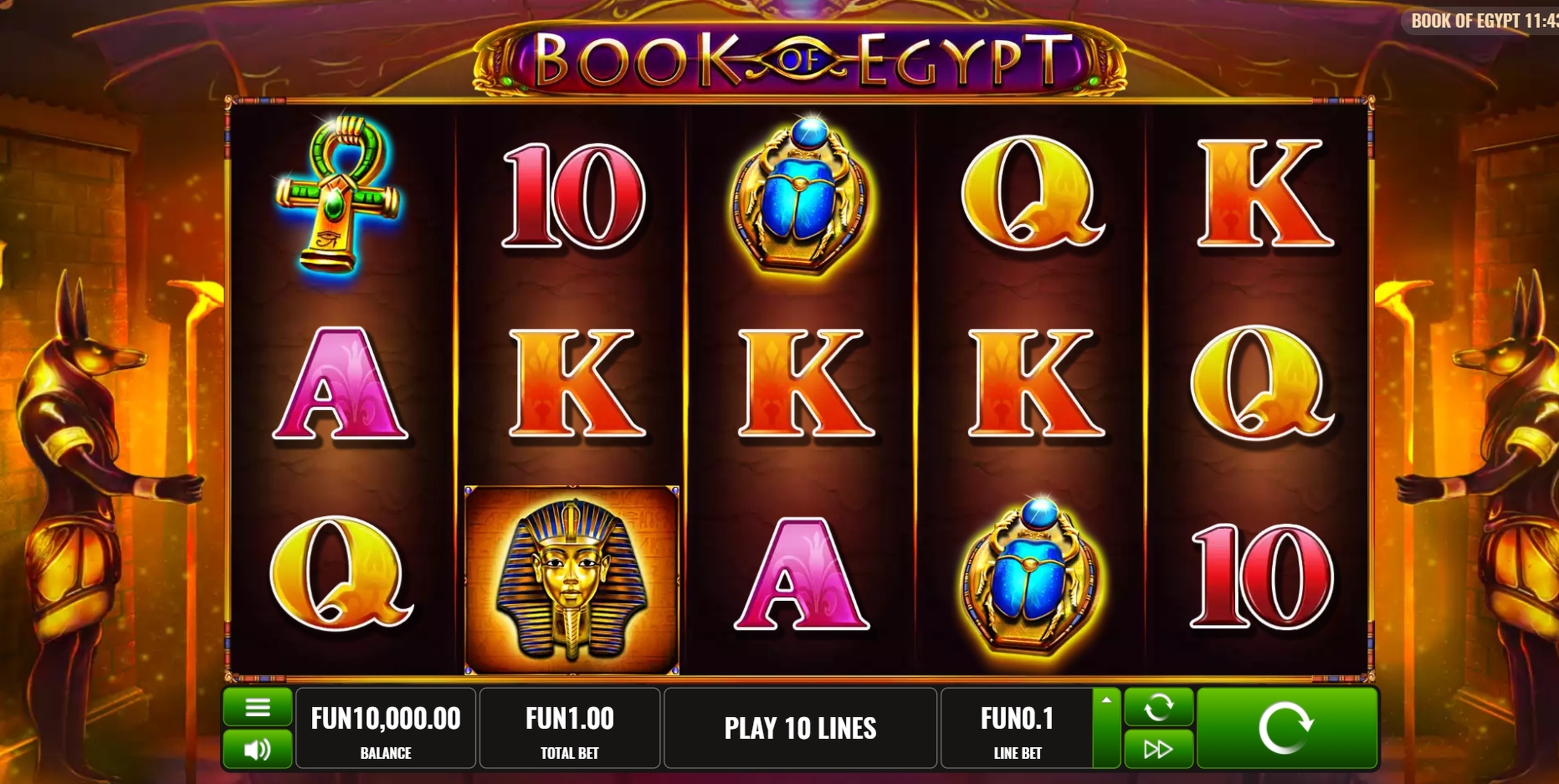 Reels in Book of Egypt Slot Game by Platipus