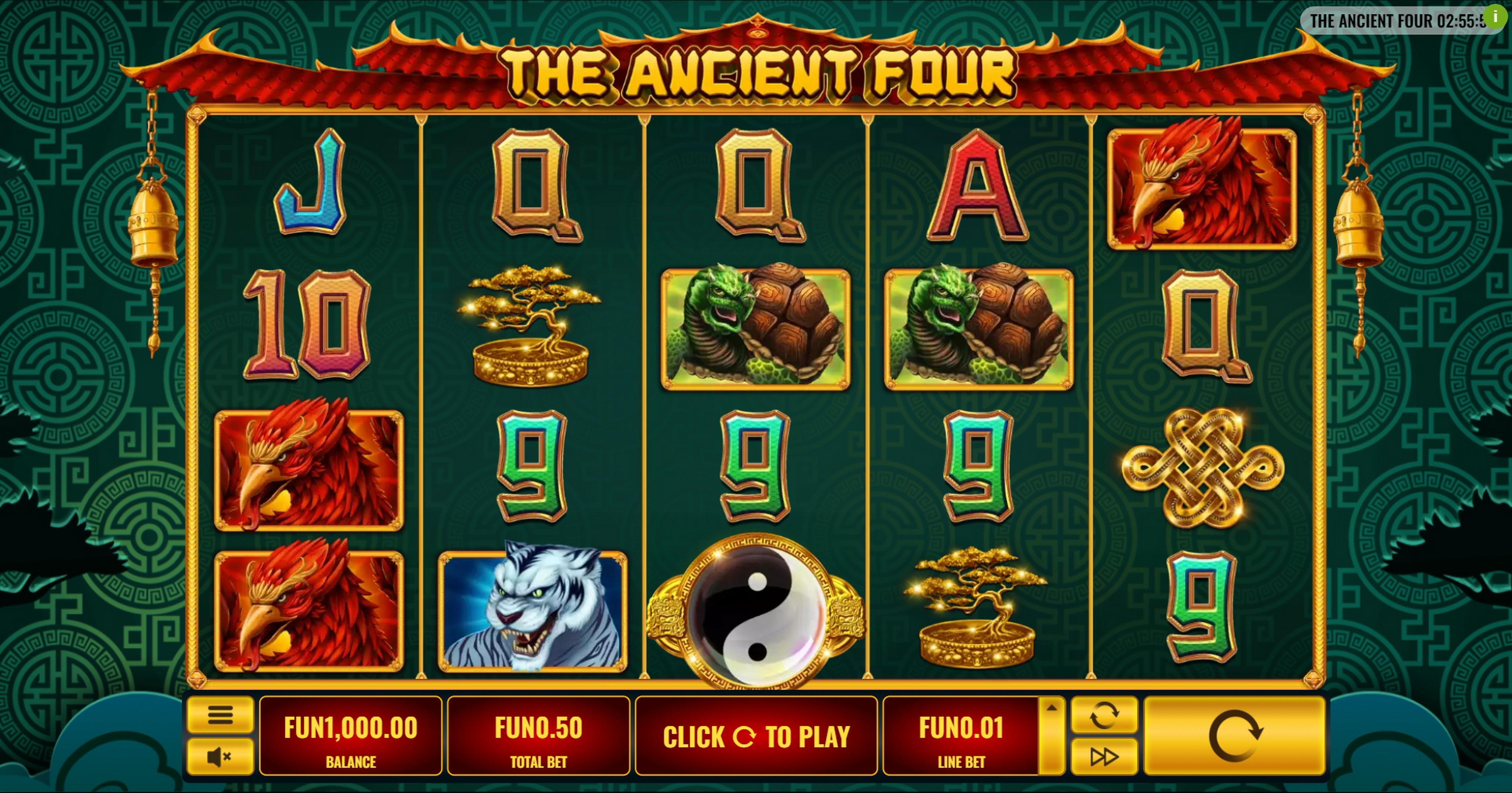 Reels in The Ancient Four Slot Game by Platipus