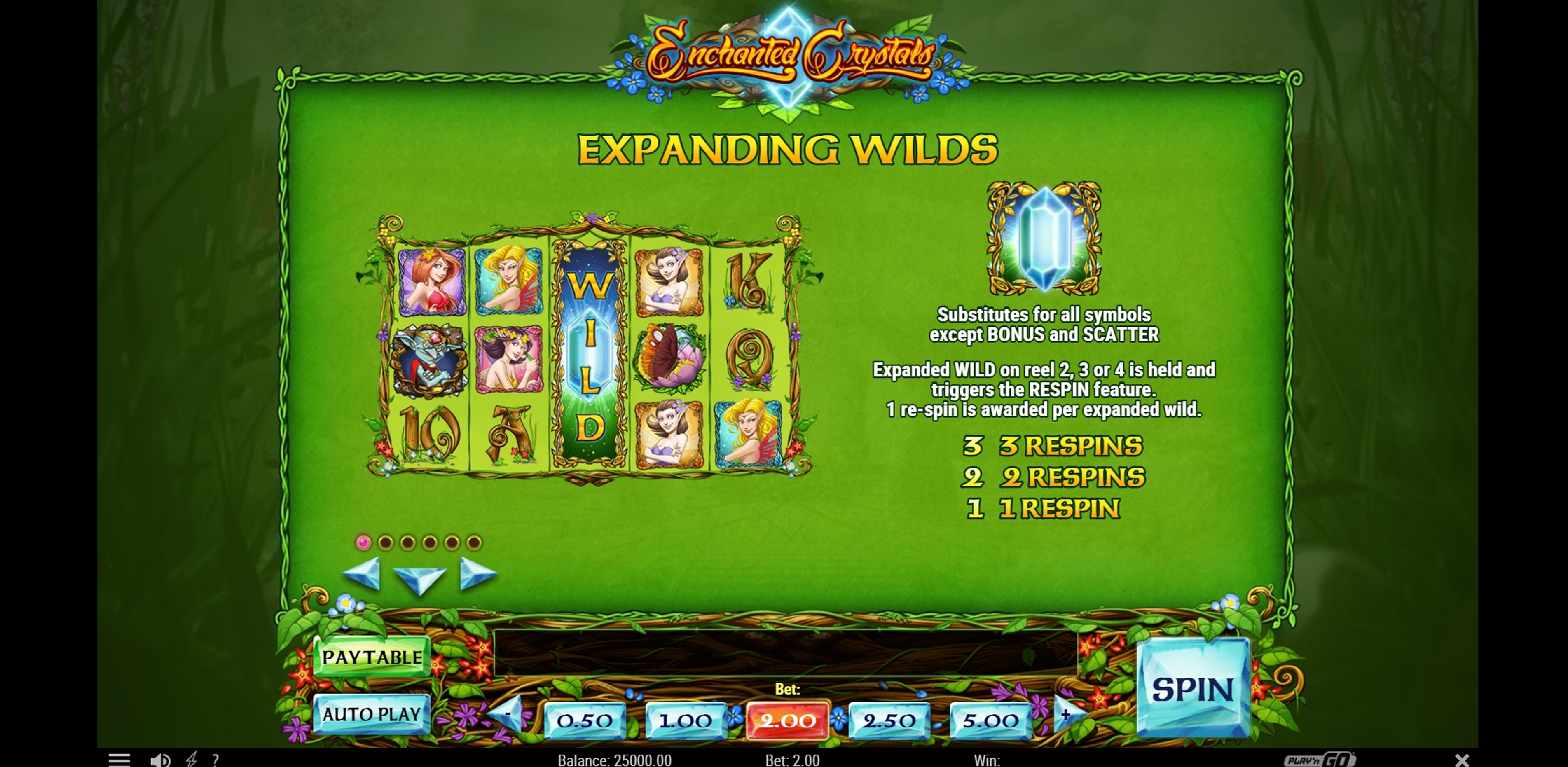 Info of Enchanted Crystals Slot Game by Playn GO