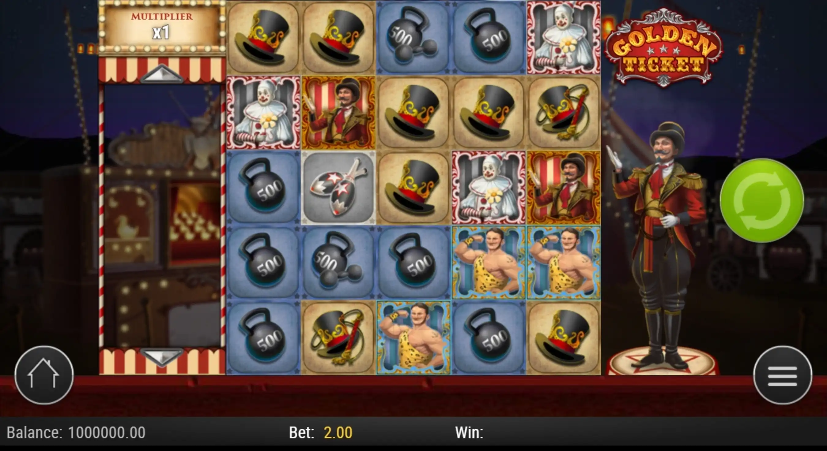 Reels in Golden Ticket Slot Game by Playn GO