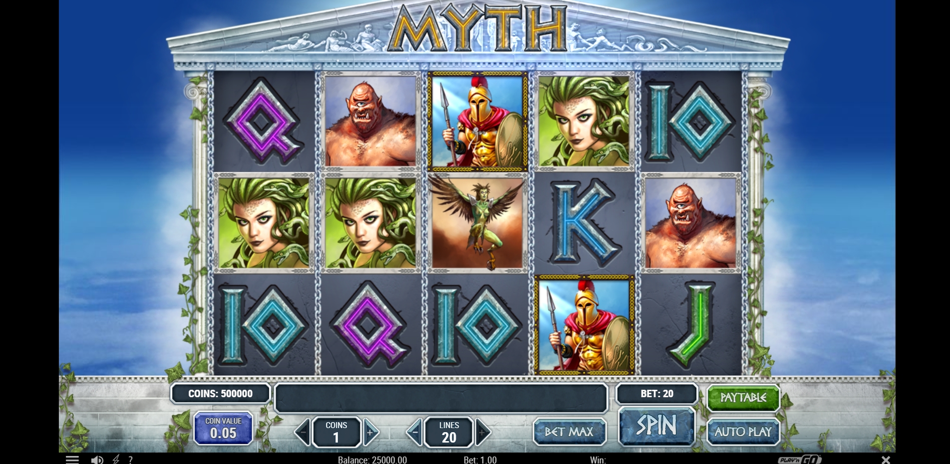 Reels in Myth Slot Game by Playn GO