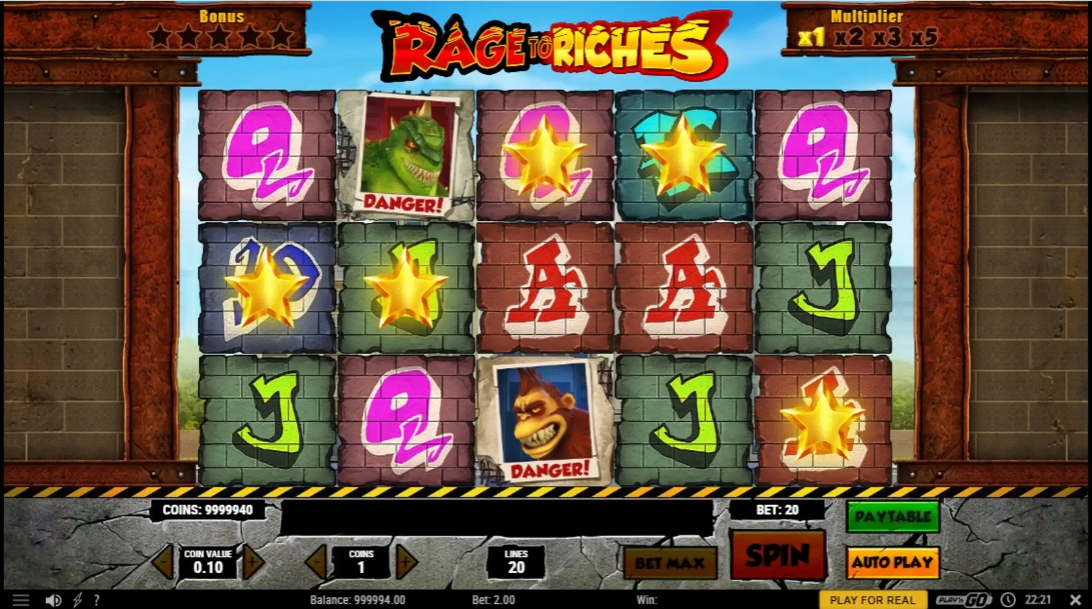 Win Money in Rage to Riches Free Slot Game by Playn GO