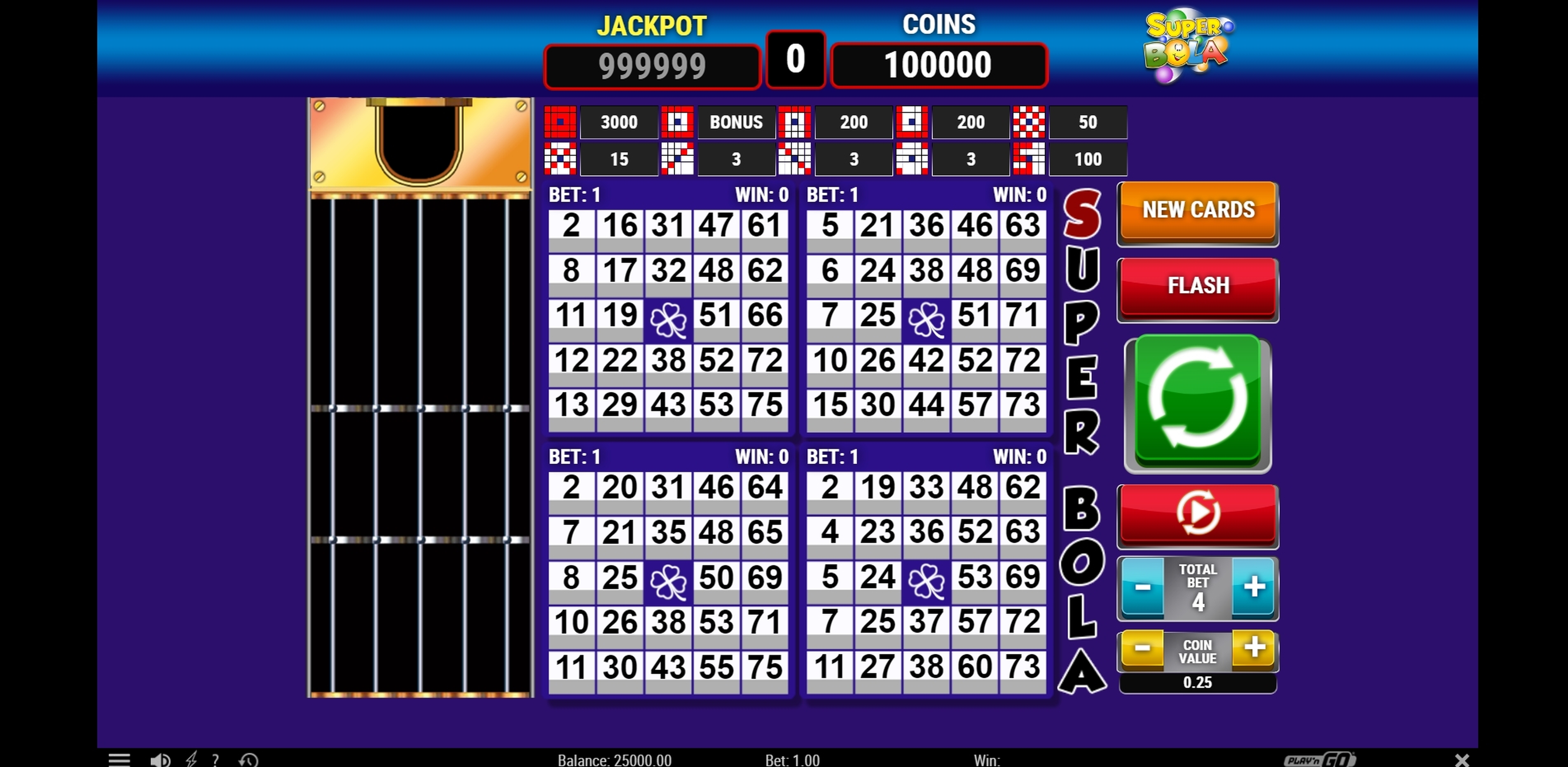 Reels in Super Bola Bingo Slot Game by Playn GO