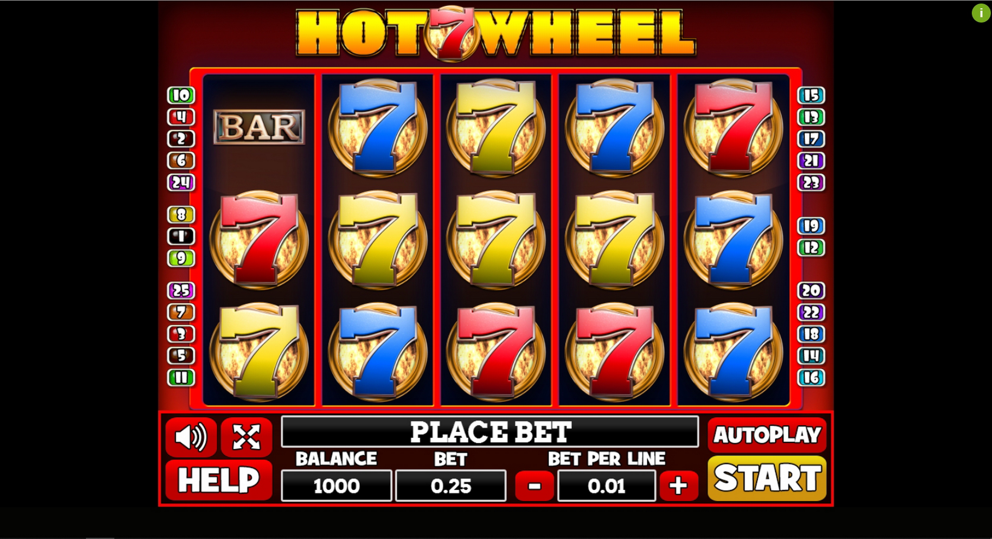 Reels in Hot 7 Wheel Slot Game by PlayPearls