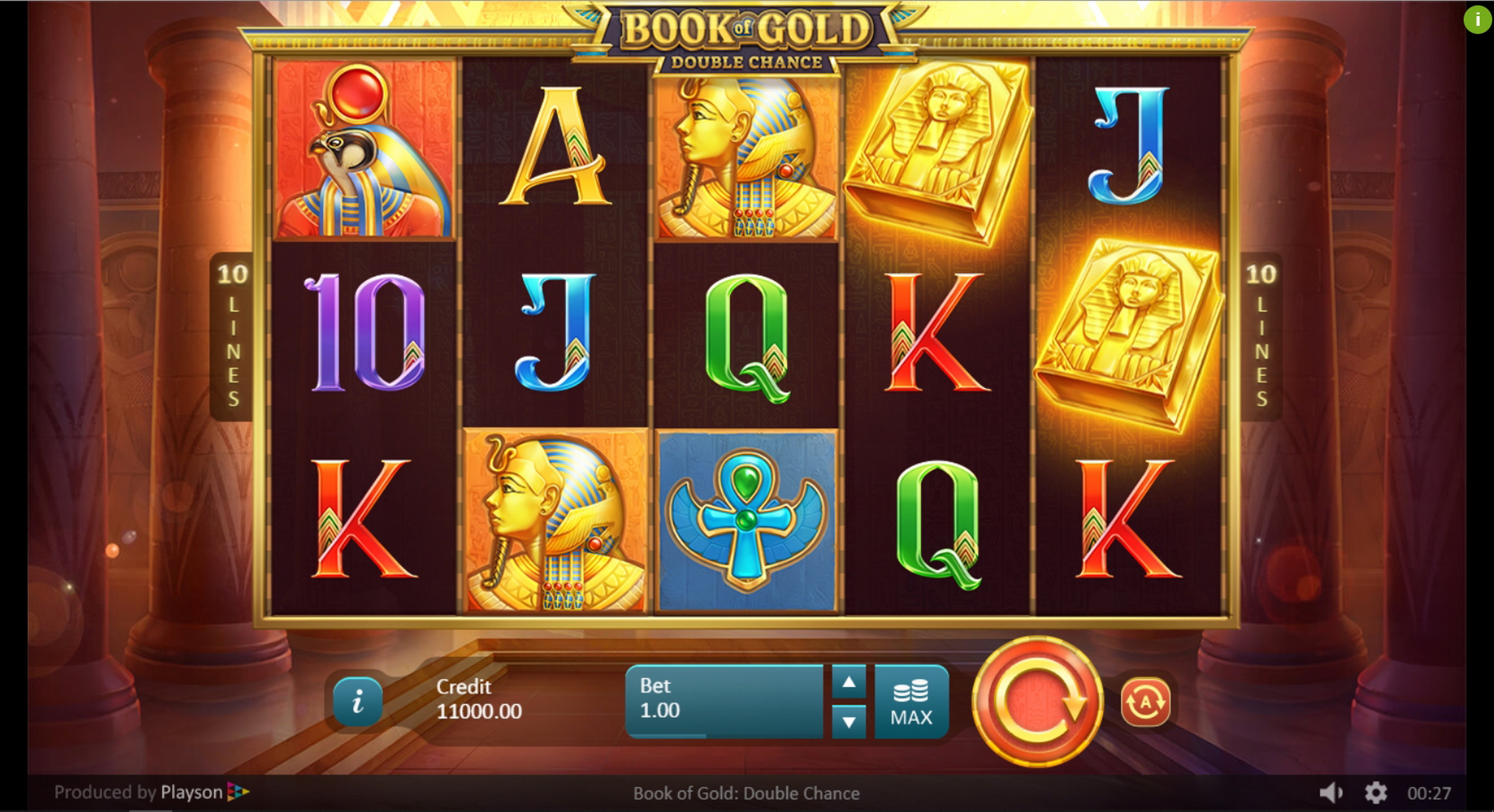 Reels in Book of Gold: Double Chance Slot Game by Playson