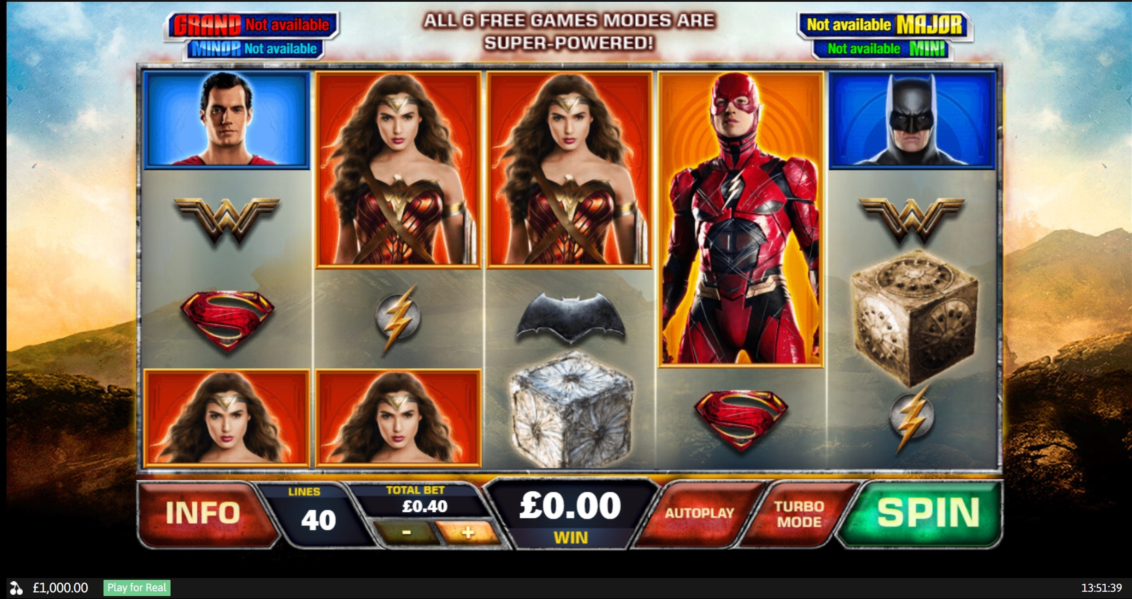 Reels in Justice League Slot Game by Playtech Vikings