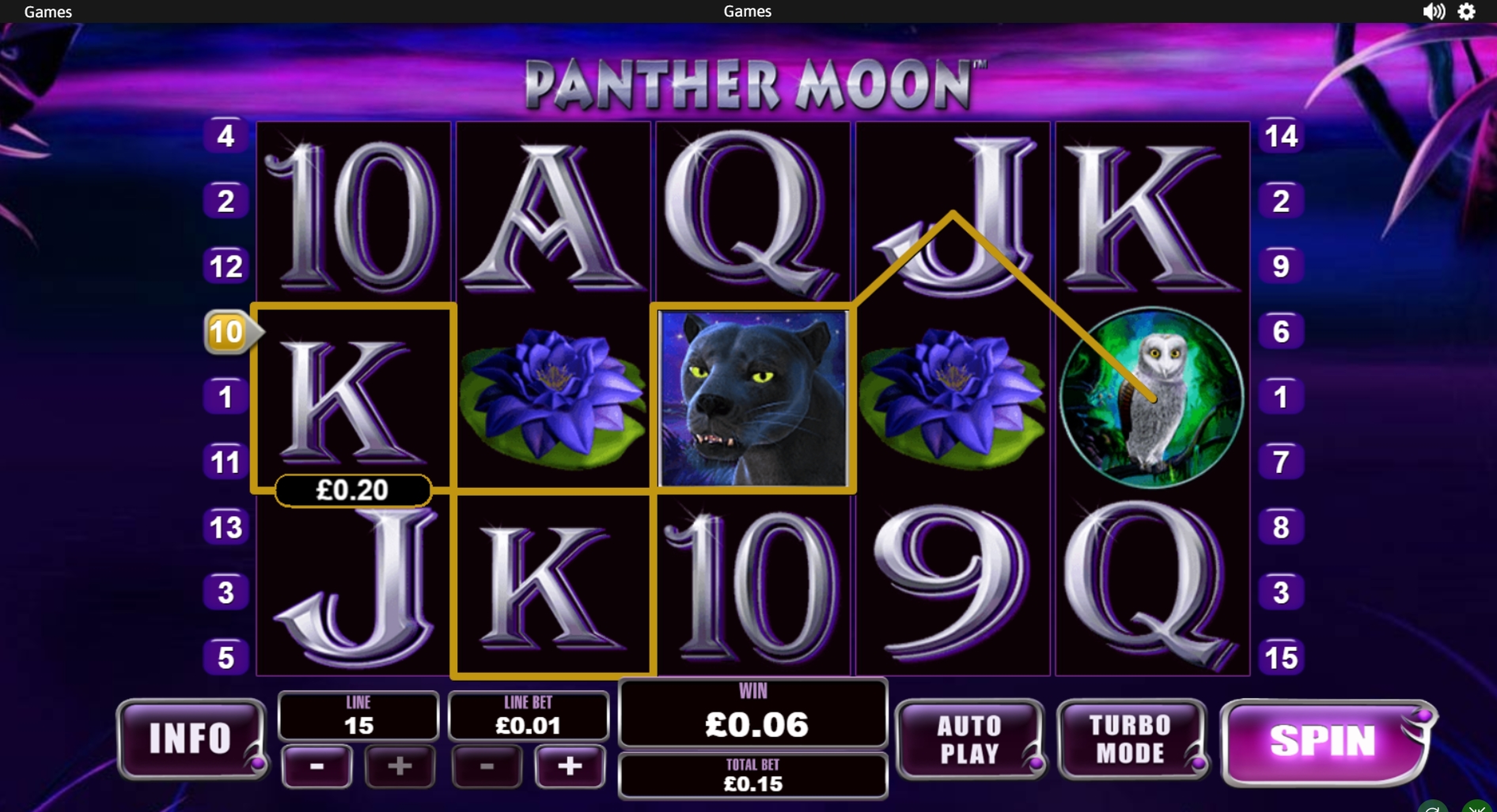 Win Money in Panther Moon Free Slot Game by Playtech