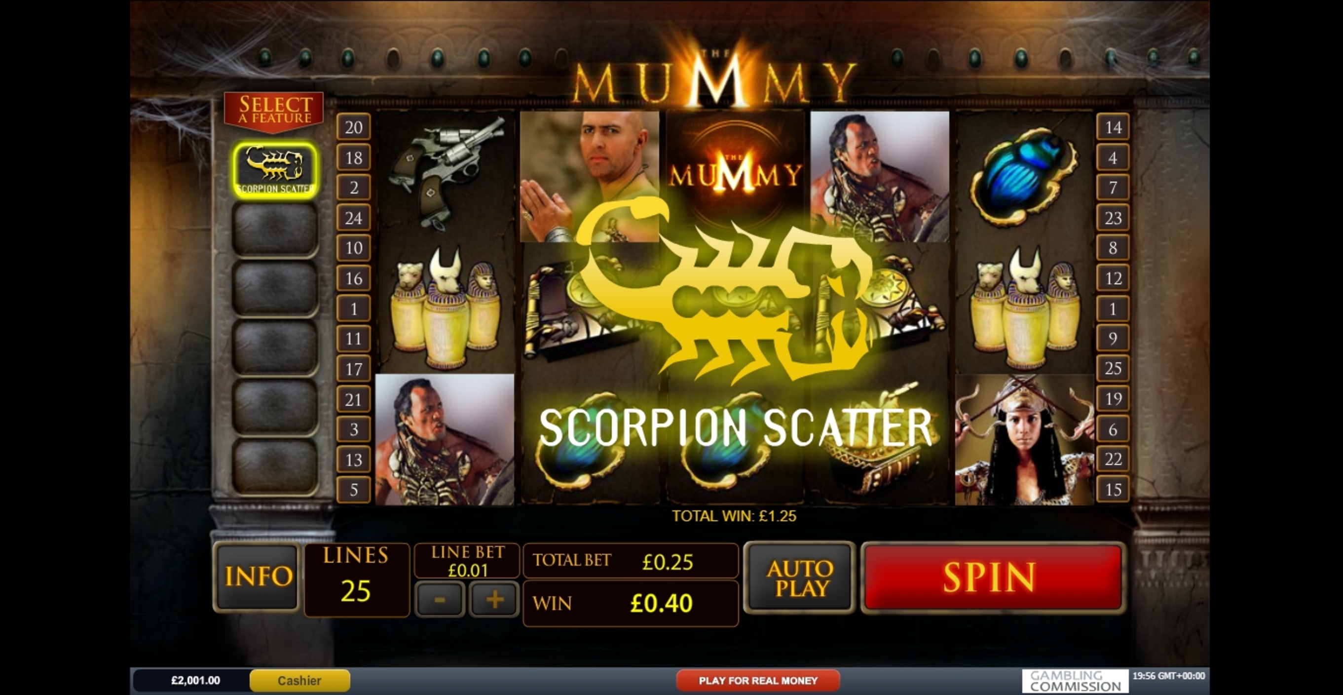 Win Money in The Mummy Free Slot Game by Playtech