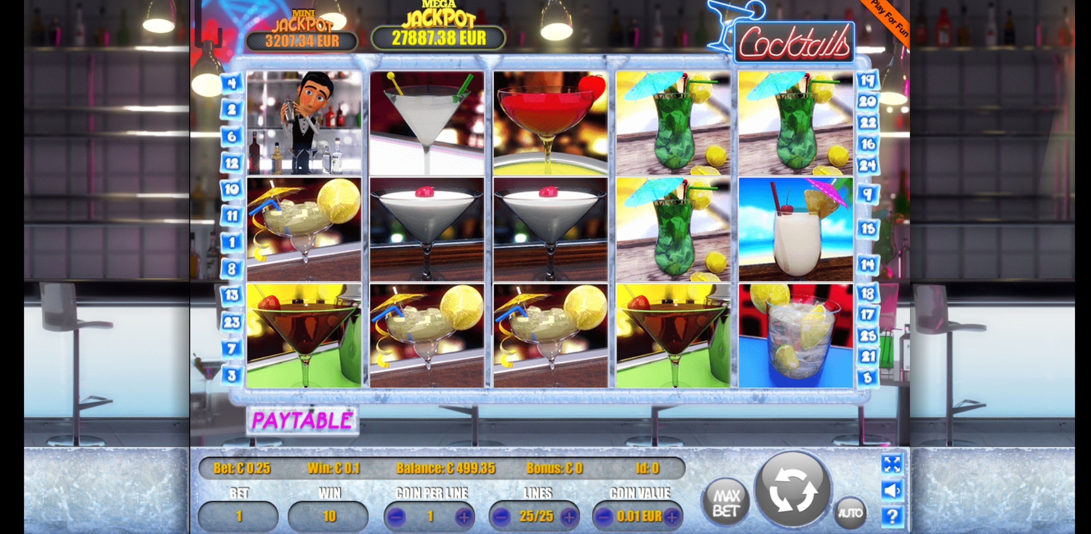 Win Money in Cocktails Free Slot Game by Portomaso Gaming
