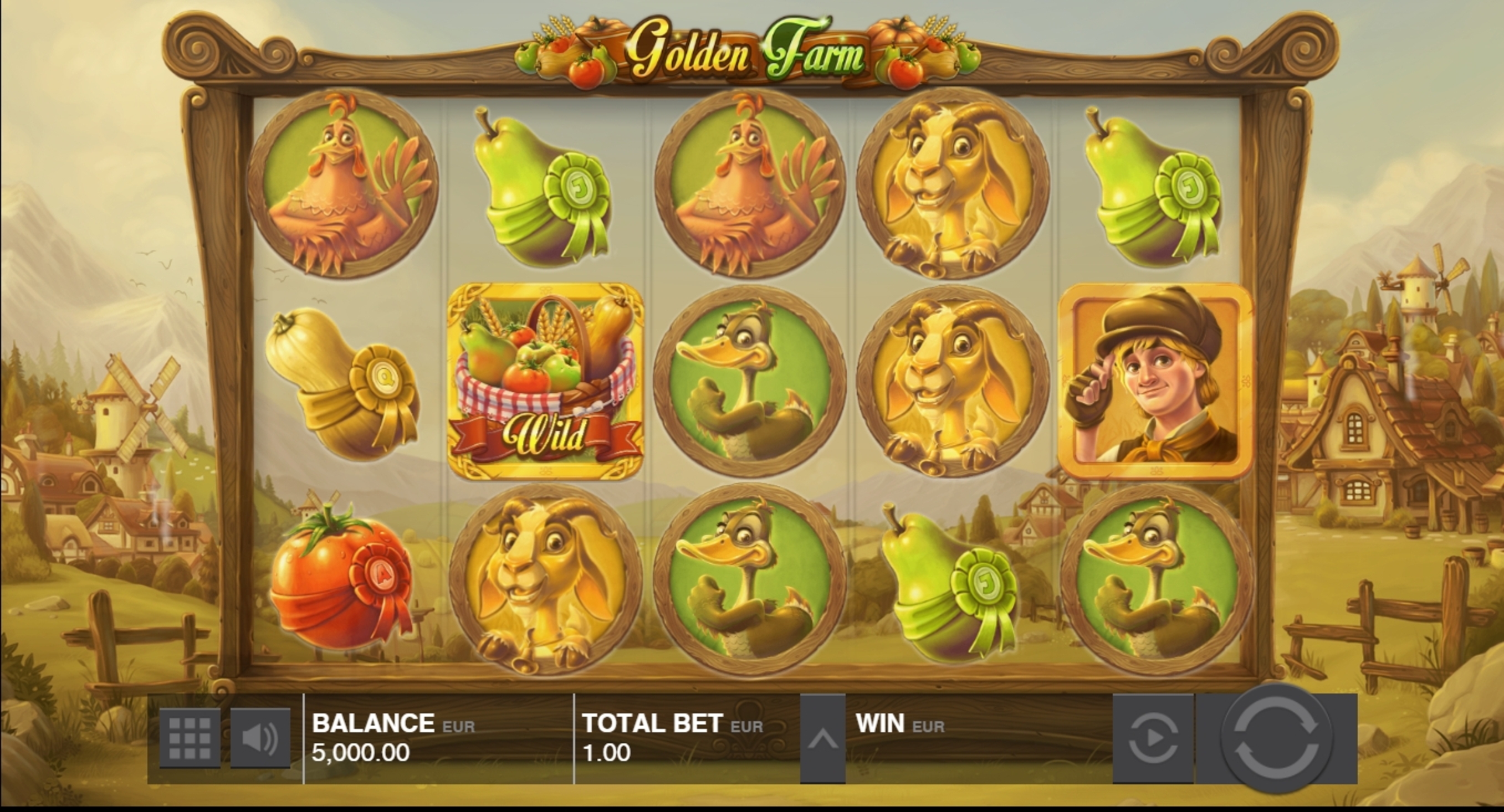 Reels in Golden Farm Slot Game by Push Gaming