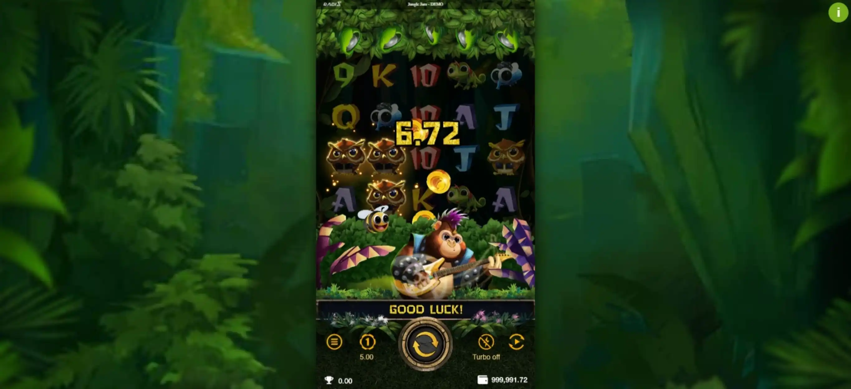 Win Money in Jungle Jam Free Slot Game by Radi8