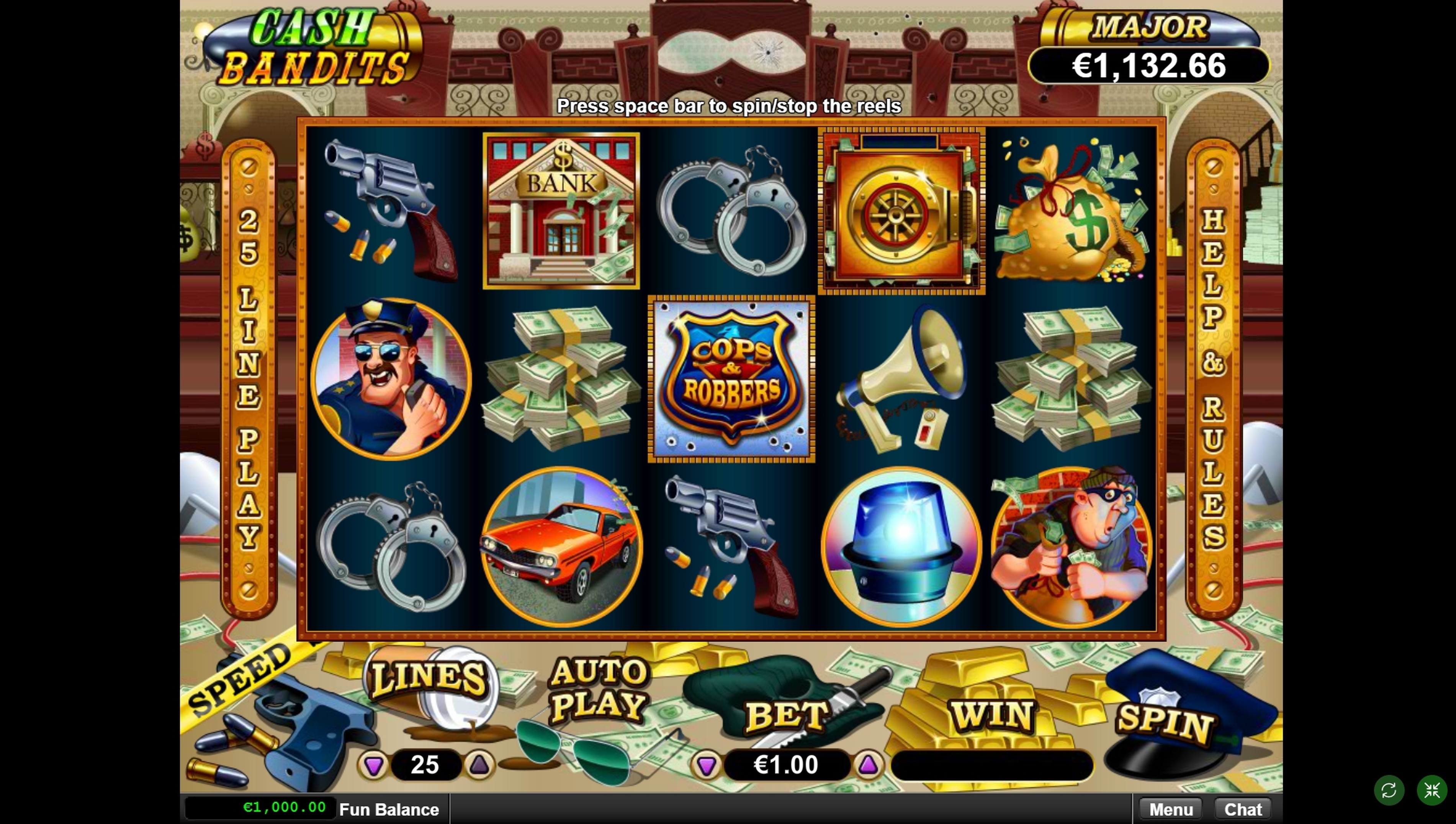 Reels in Cash Bandits Slot Game by Real Time Gaming