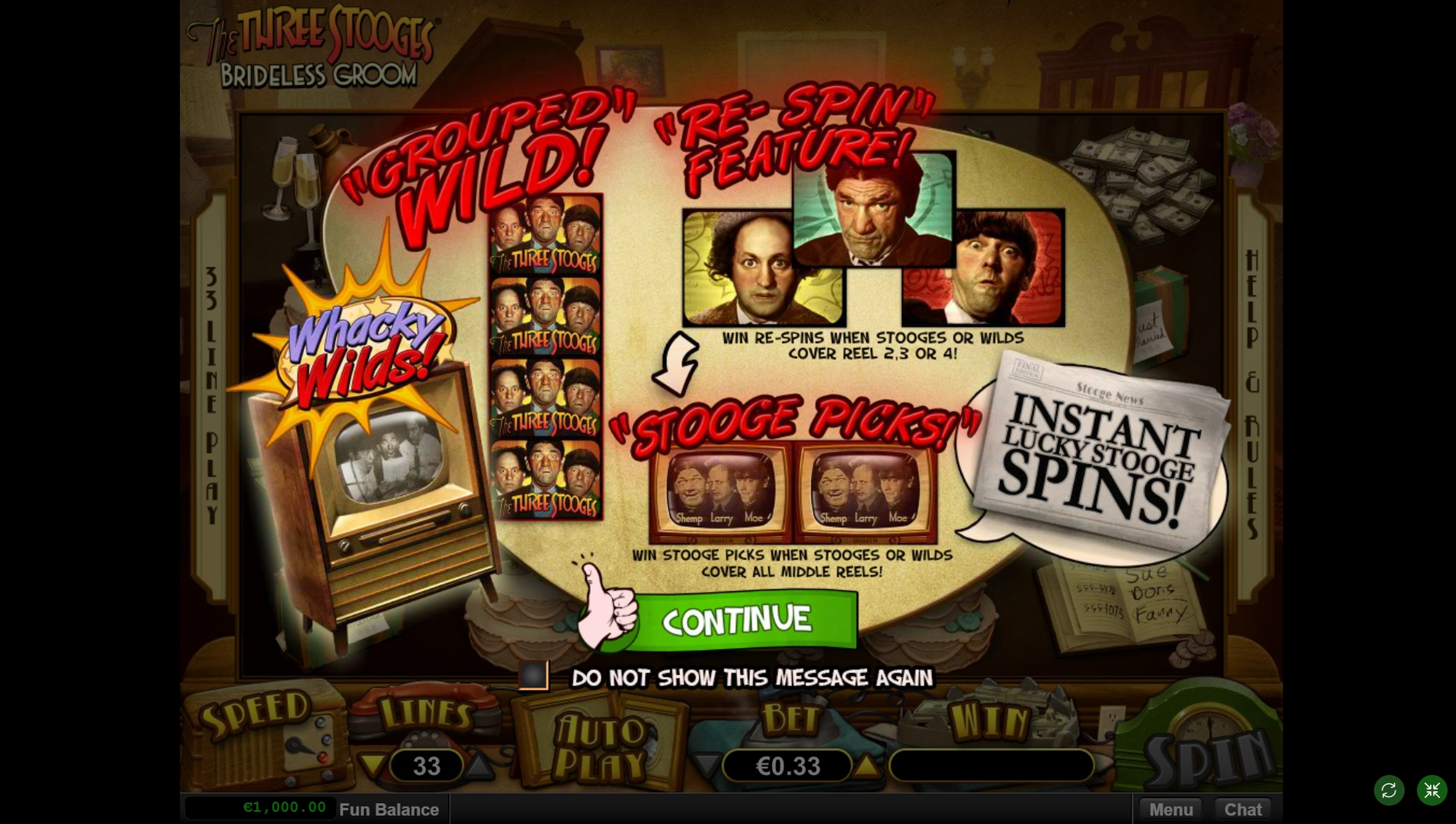 Play The Three Stooges Brideless Groom Free Casino Slot Game by Real Time Gaming